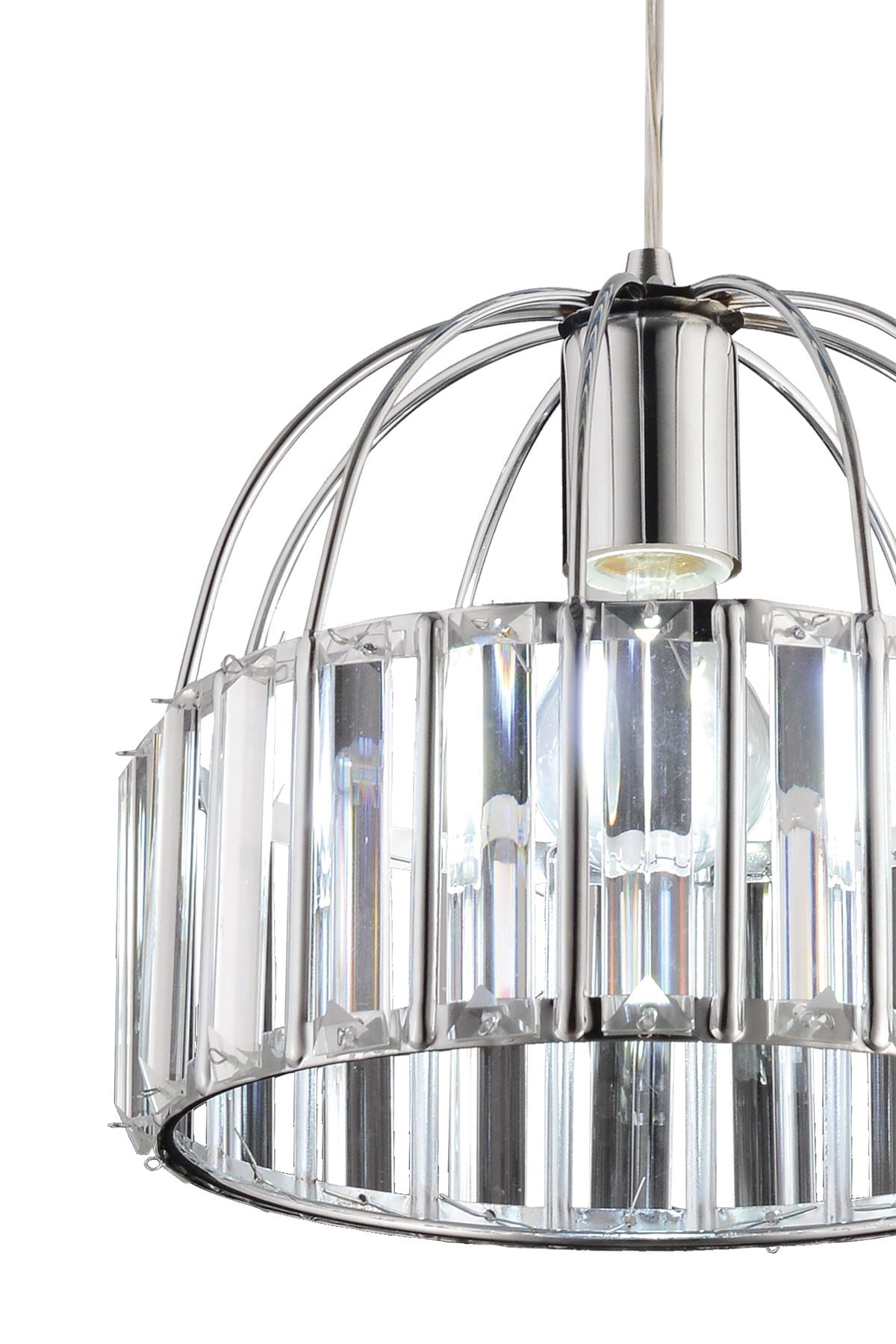 Candeeiro de Teto – 30-60 cm – Cromo – Metal