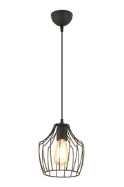 Candeeiro de Teto – 29-60 cm – Preto – Metal