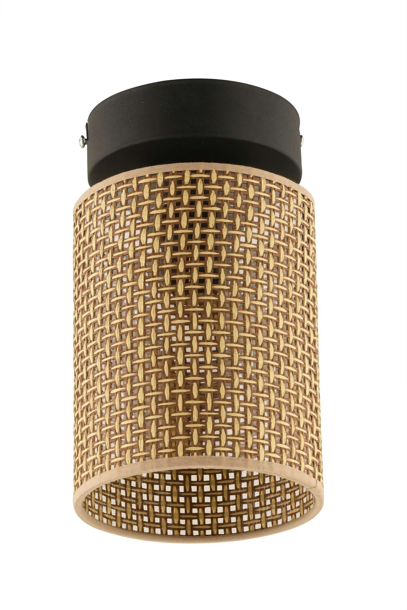 Candeeiro de Teto – Ø12 h:12 cm – Bege e Preto – Metal