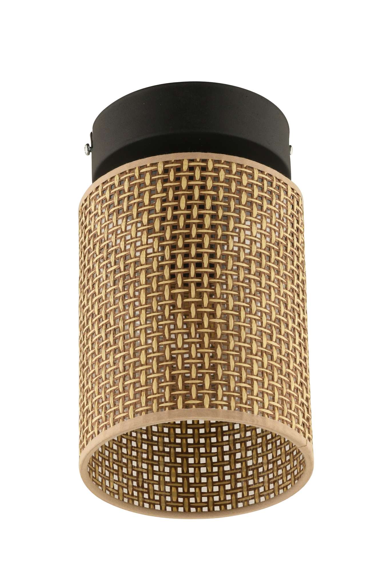 Candeeiro de Teto – Ø12 h:12 cm – Bege e Preto – Metal