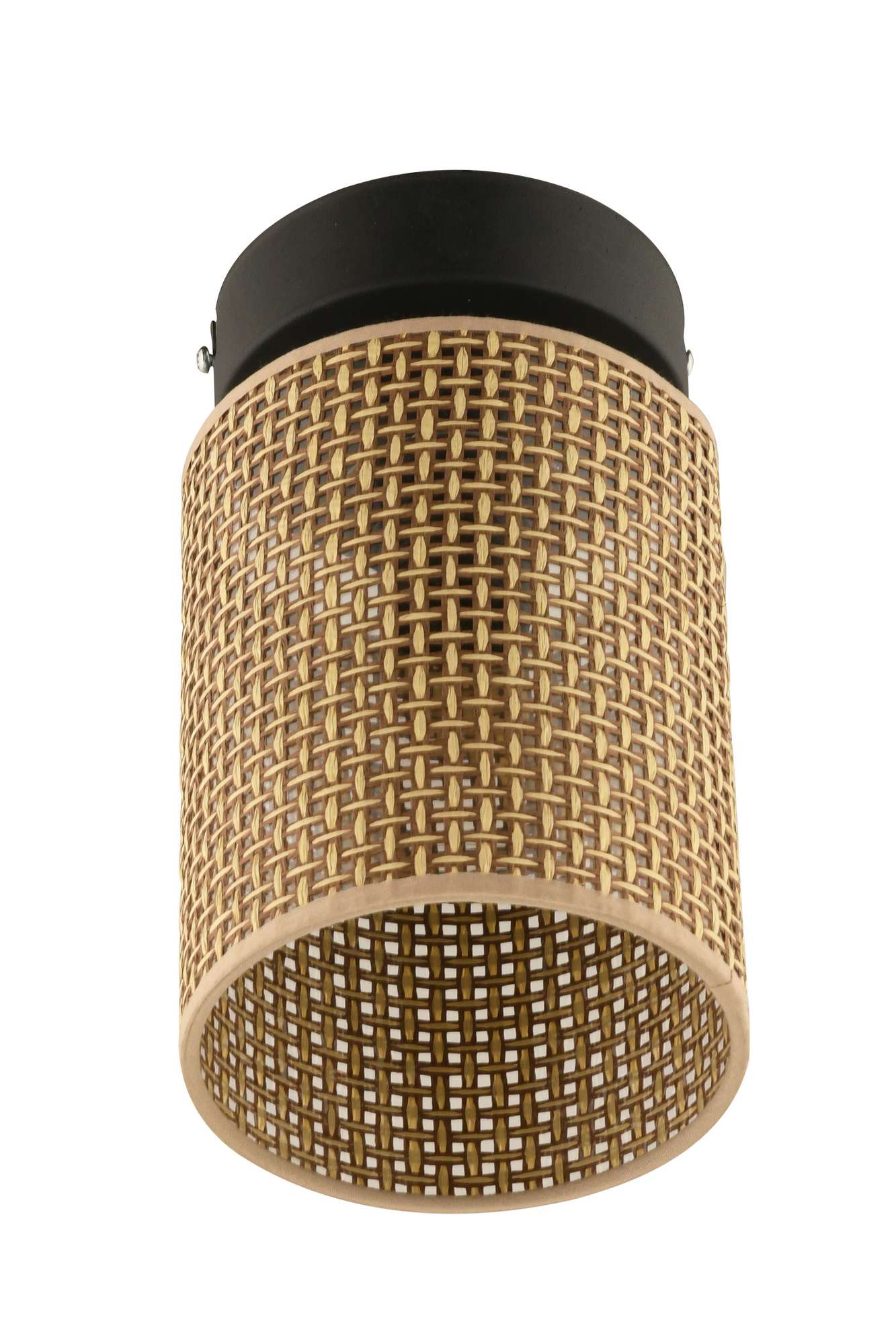 Candeeiro de Teto – Ø12 h:12 cm – Bege e Preto – Metal
