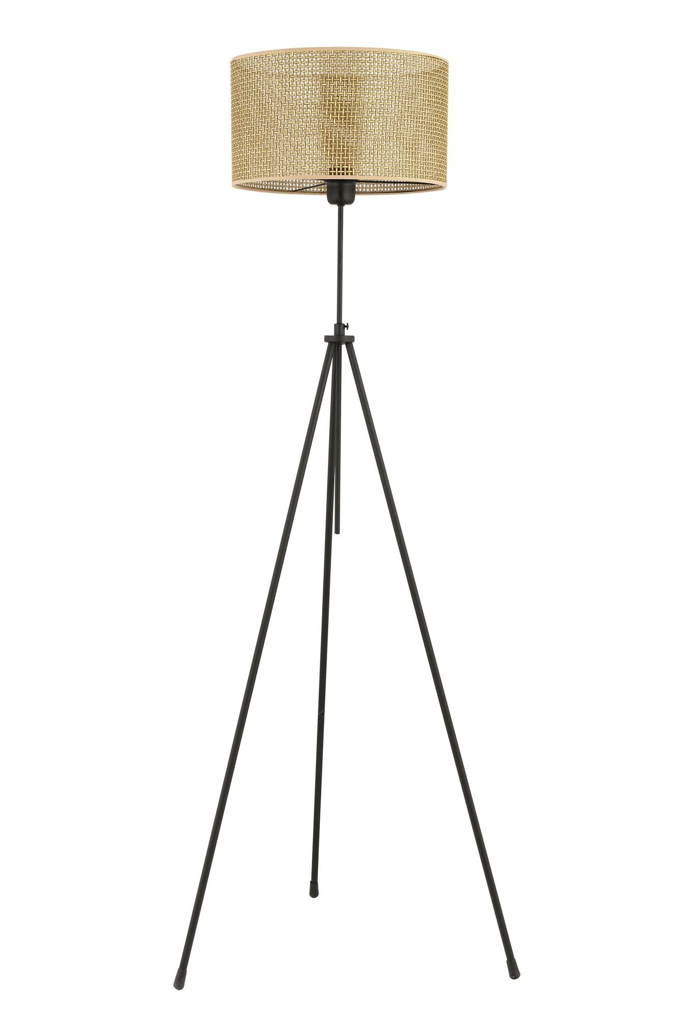 Candeeiro de Pé – 133-180 cm – Preto – Metal