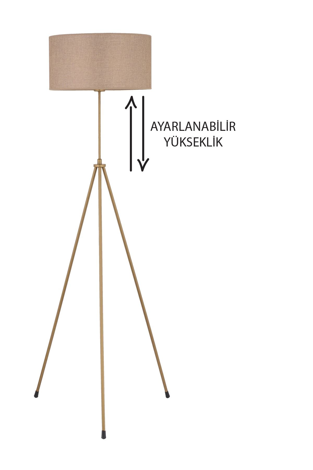 Candeeiro de Pé – 133-180 cm – Cor antiquada – Metal