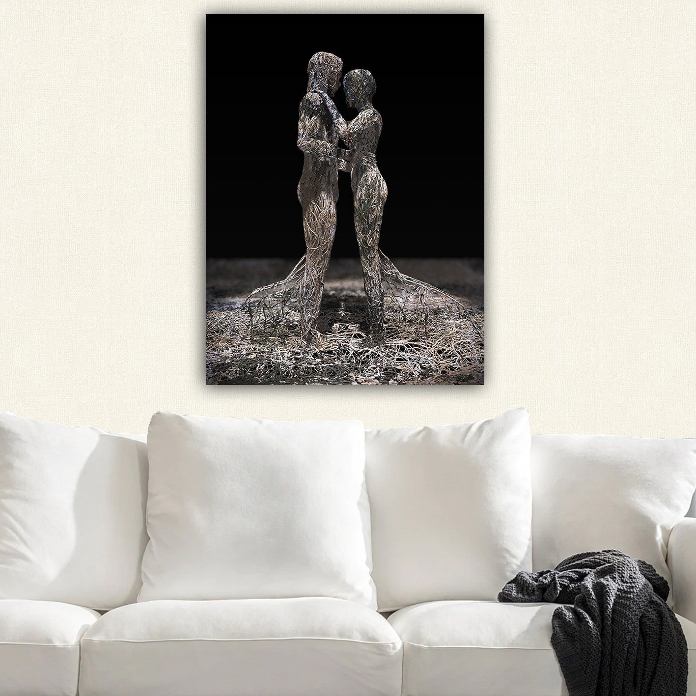 Impressionante pintura decorativa em tela, 70 x 100 cm | 100% tela, 100% moldura de madeira (3 cm de espessura) | Perfeito para amantes de decoração e arte