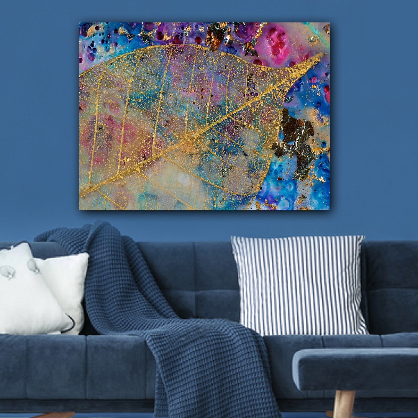 Impressionante pintura decorativa em tela, 70 x 100 cm | 100% tela, 100% moldura de madeira (3 cm de espessura) | Perfeito para amantes de decoração e arte