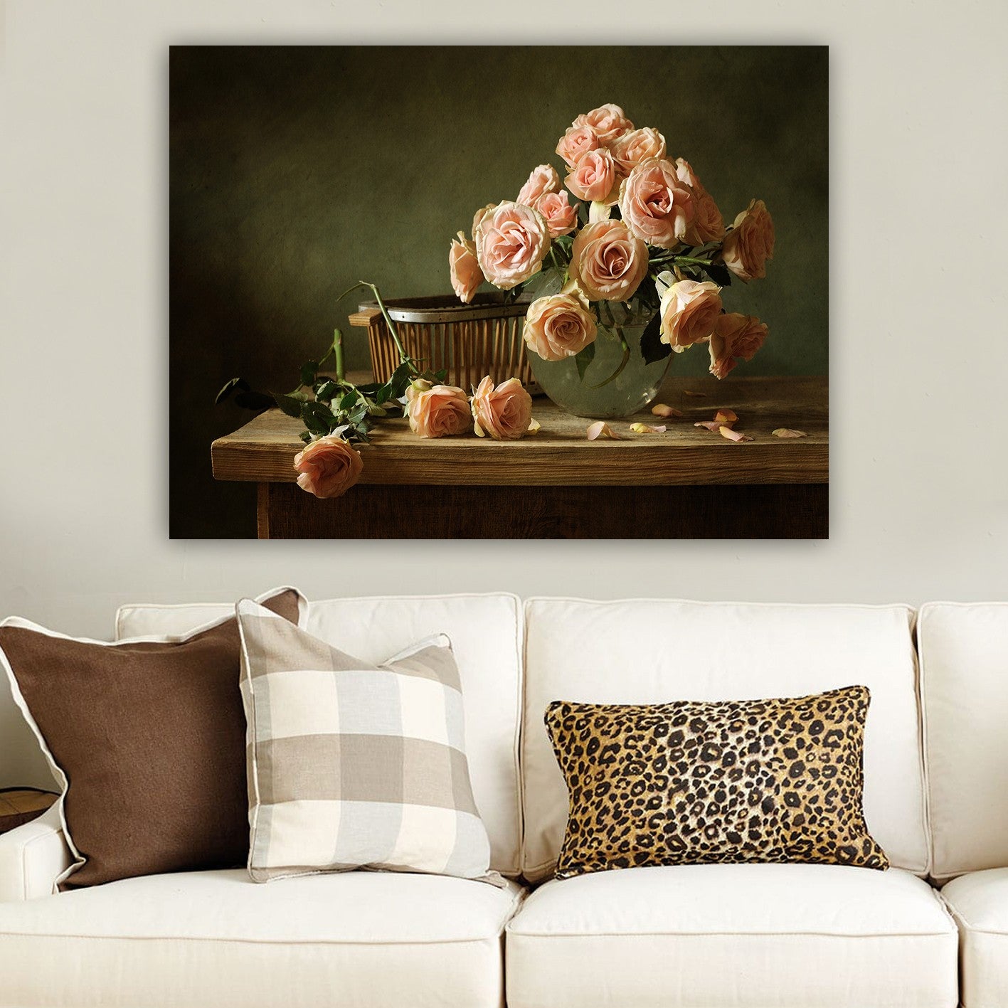 Impressionante pintura decorativa em tela, 70 x 100 cm | 100% tela, 100% moldura de madeira (3 cm de espessura) | Perfeito para amantes de decoração e arte