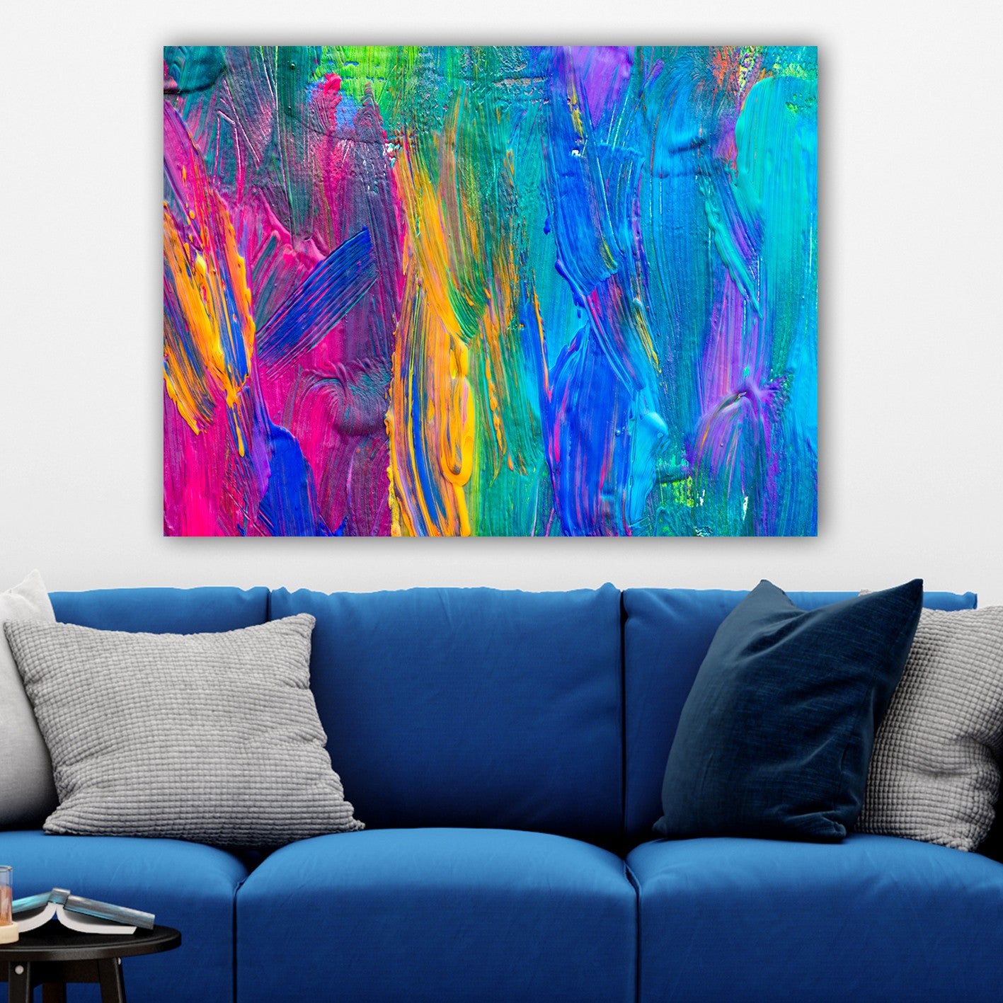 Impressionante pintura decorativa em tela, 70 x 100 cm | 100% tela, 100% moldura de madeira (3 cm de espessura) | Perfeito para amantes de decoração e arte