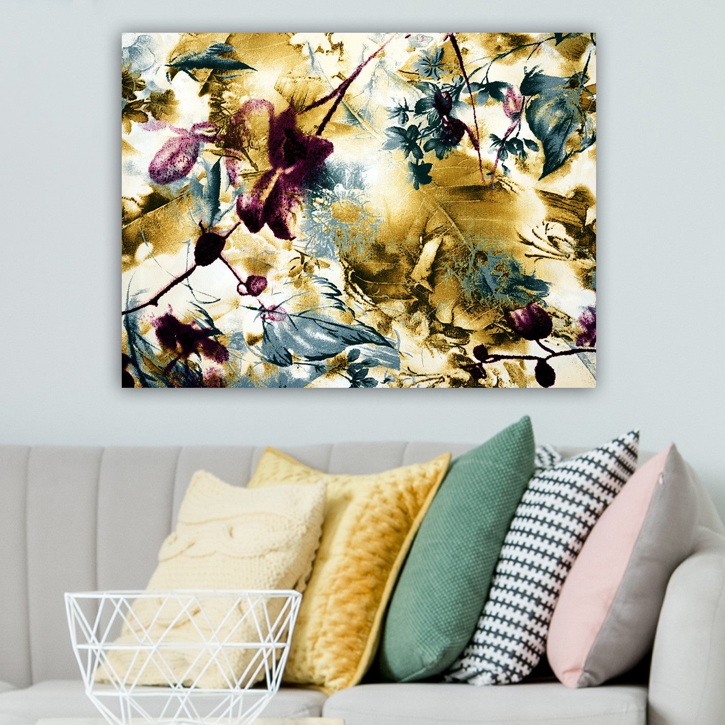 Impressionante pintura decorativa em tela, 70 x 100 cm | 100% tela, 100% moldura de madeira (3 cm de espessura) | Perfeito para amantes de decoração e arte