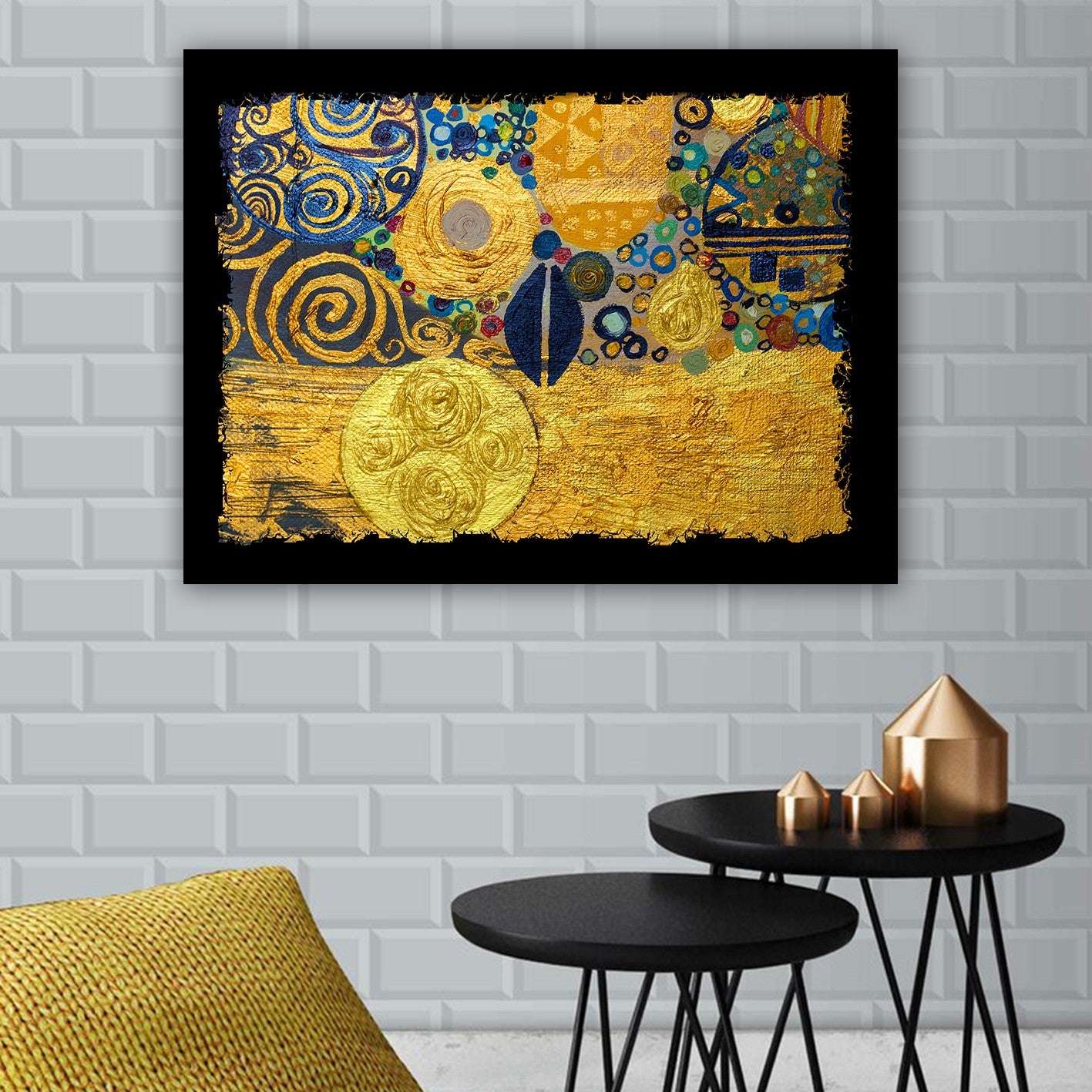 Impressionante pintura decorativa em tela, 70 x 100 cm | 100% tela, 100% moldura de madeira (3 cm de espessura) | Perfeito para amantes de decoração e arte