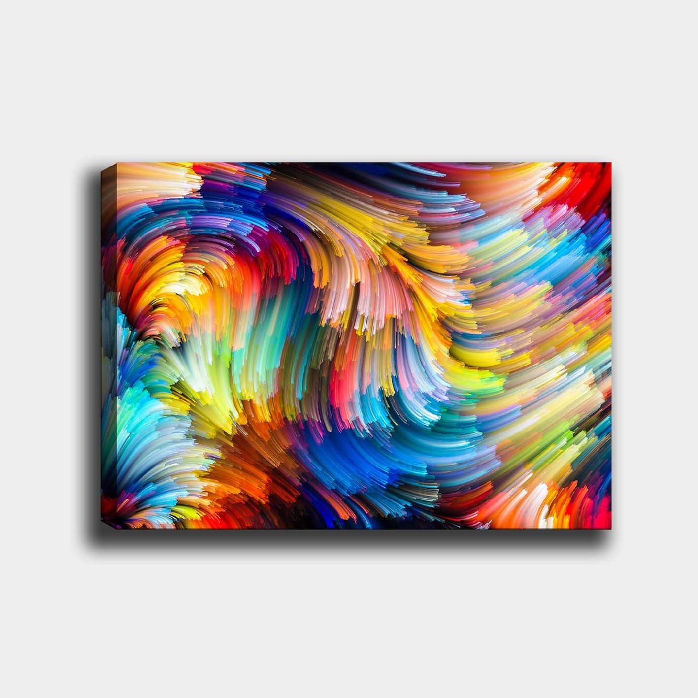 Impressionante pintura decorativa em tela, 70 x 100 cm | 100% tela, 100% moldura de madeira (3 cm de espessura) | Perfeito para amantes de decoração e arte