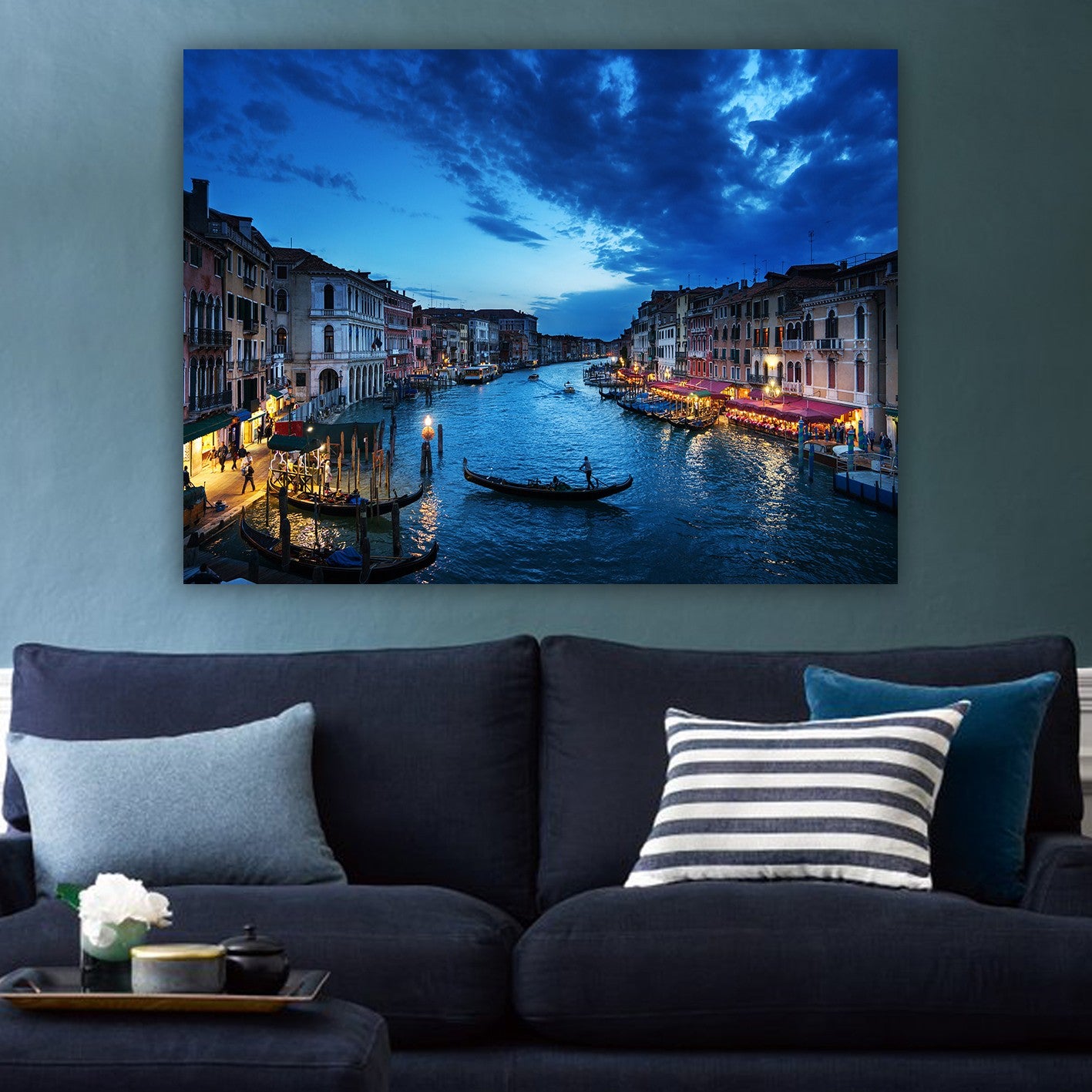 Impressionante pintura decorativa em tela, 70 x 100 cm | 100% tela, 100% moldura de madeira (3 cm de espessura) | Perfeito para amantes de decoração e arte