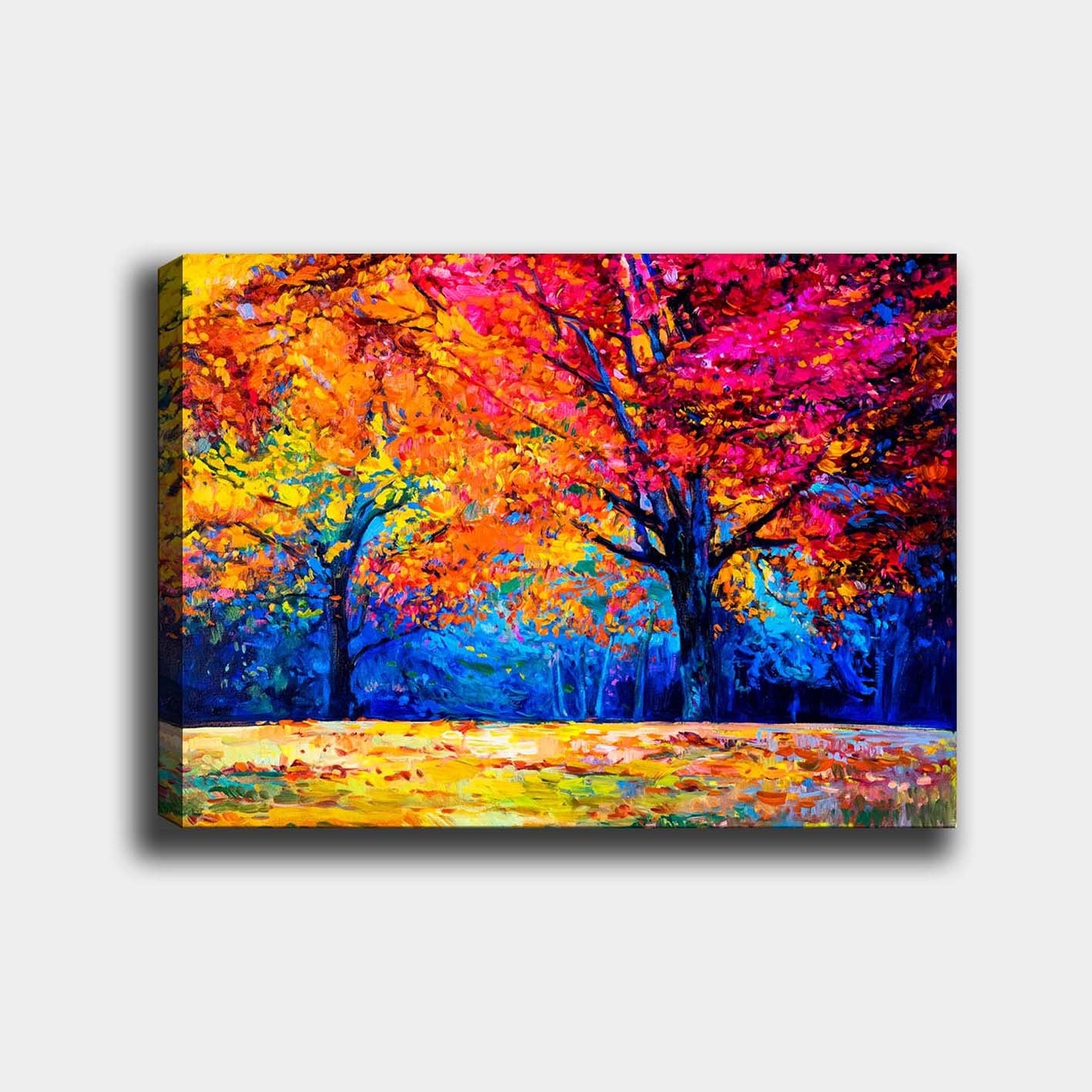 Impressionante pintura decorativa em tela, 70 x 100 cm | 100% tela, 100% moldura de madeira (3 cm de espessura) | Perfeito para amantes de decoração e arte