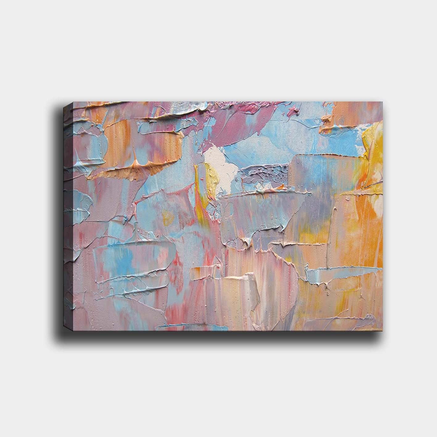Impressionante pintura decorativa em tela, 70 x 100 cm | 100% tela, 100% moldura de madeira (3 cm de espessura) | Perfeito para amantes de decoração e arte