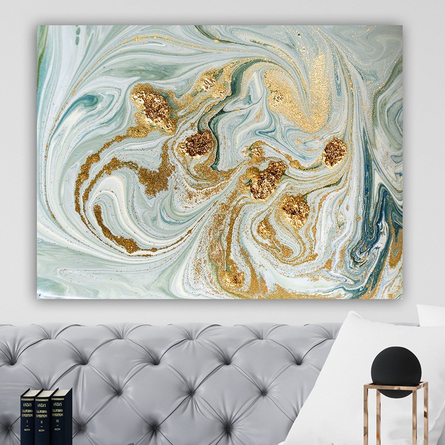 Impressionante pintura decorativa em tela, 70 x 100 cm | 100% tela, 100% moldura de madeira (3 cm de espessura) | Perfeito para amantes de decoração e arte