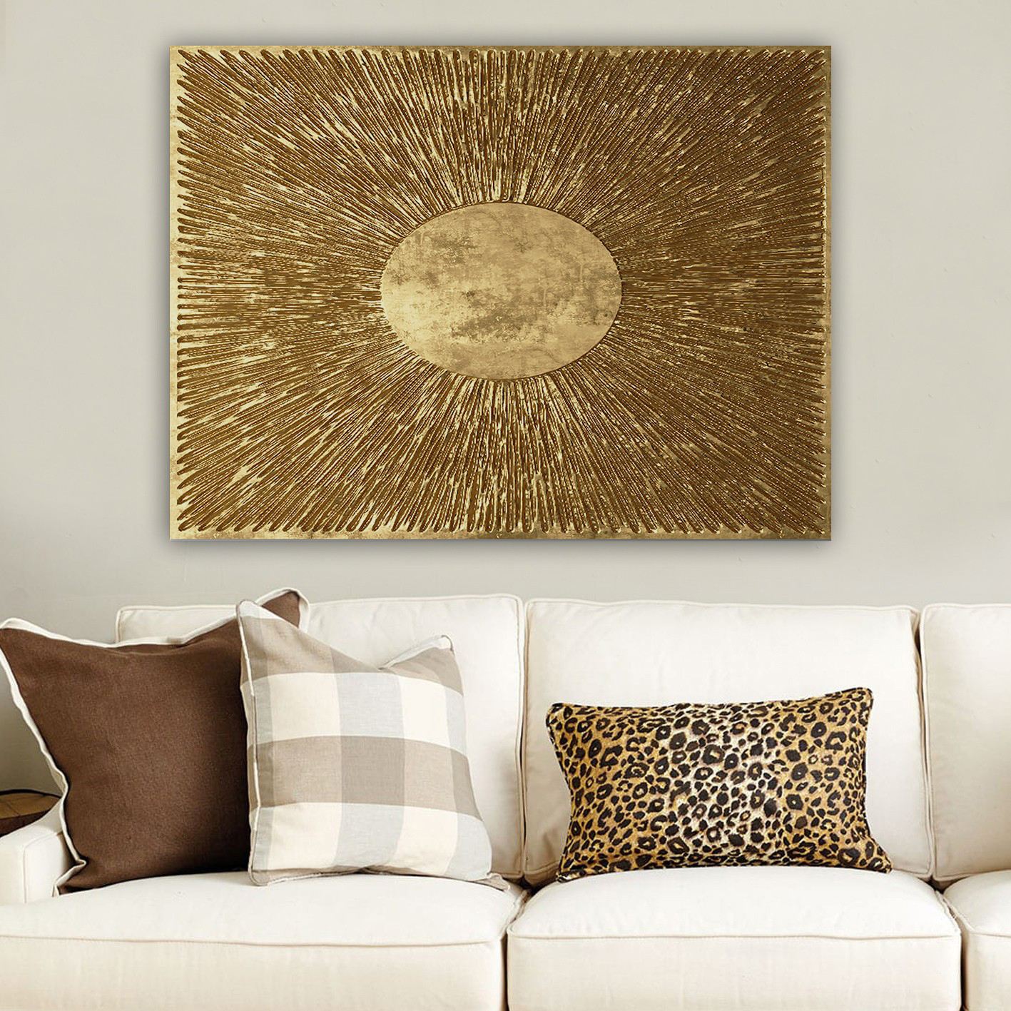 Impressionante pintura decorativa em tela, 70 x 100 cm | 100% tela, 100% moldura de madeira (3 cm de espessura) | Arte elegante para decoração de casa e escritório