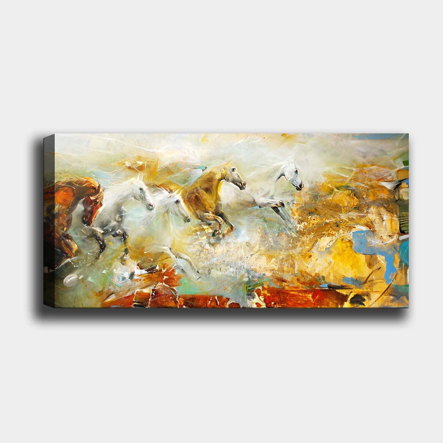 Impressionante pintura decorativa em tela, 50 x 120 cm | 100% tela, 100% moldura de madeira (3 cm de espessura) | Perfeito para amantes de decoração e arte