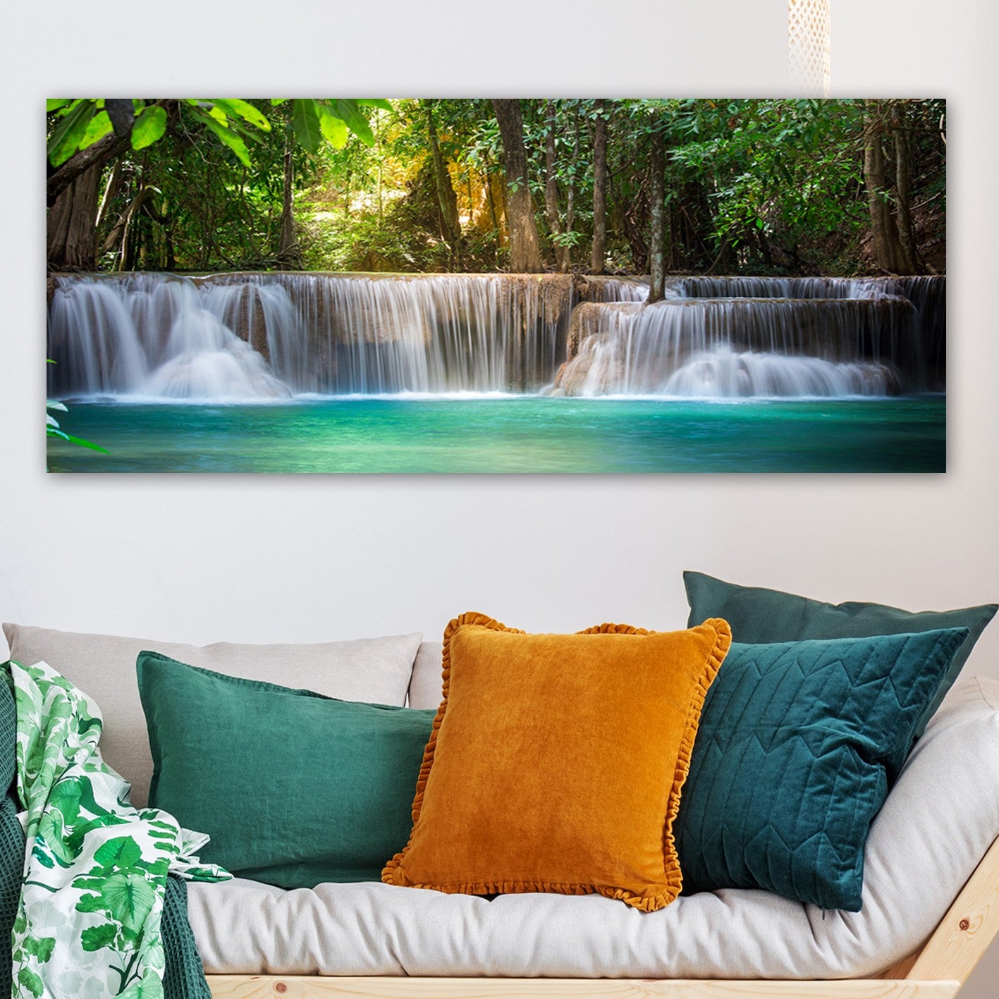 Tela Decorativa Multicolor 50x120 cm – Canvas 100% com Moldura em Madeira (3 cm)