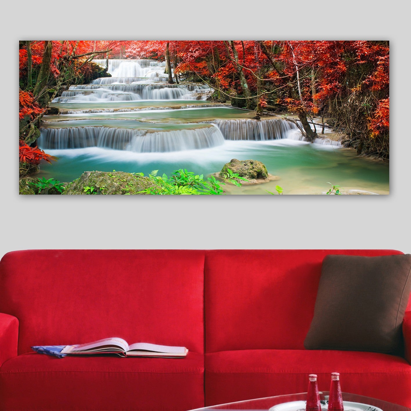Quadro em Tela Decorativa Multicolor 50x120 cm com Moldura de Madeira 3 cm – YTY2239510017_50120
