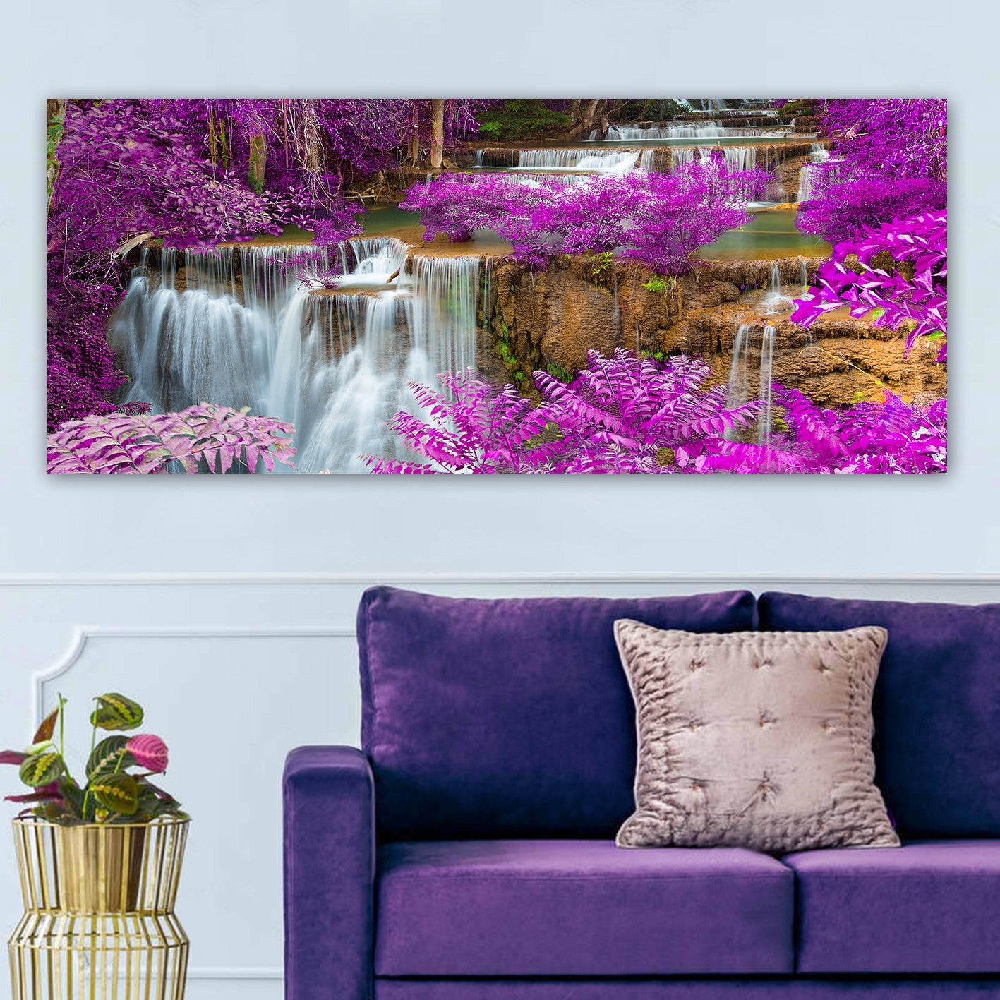 Quadro em Tela Decorativo Multicolor 50x120 cm – 100% Canvas, Moldura de Madeira 3 cm