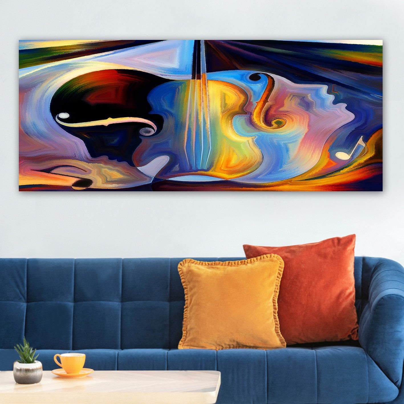 Tela Decorativa Multicolor 50 x 120 cm, 100% Canvas, Moldura em Madeira 3 cm (Ref. 451ERN1379)