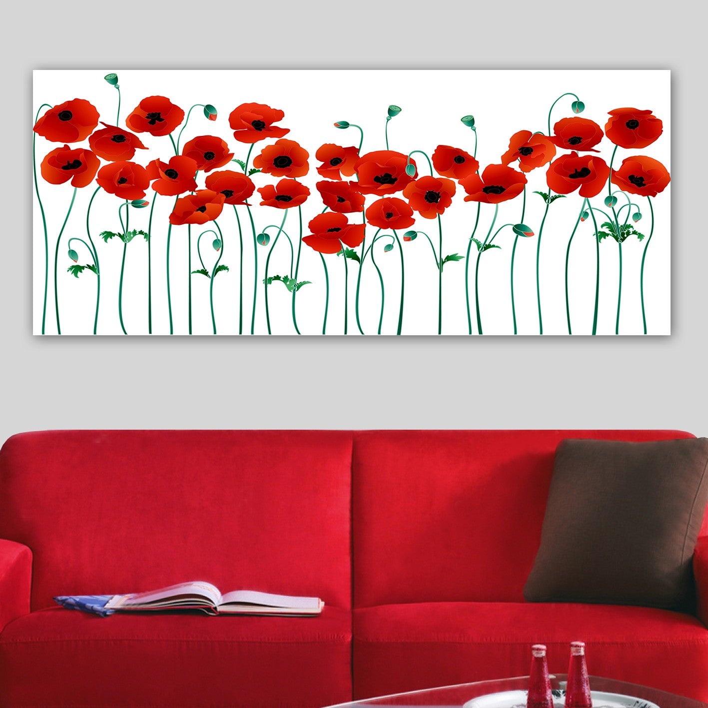 Tela Decorativa Multicolor 50x120 cm em Canvas 100% com Moldura de Madeira 3 cm – YTY226463893_50120