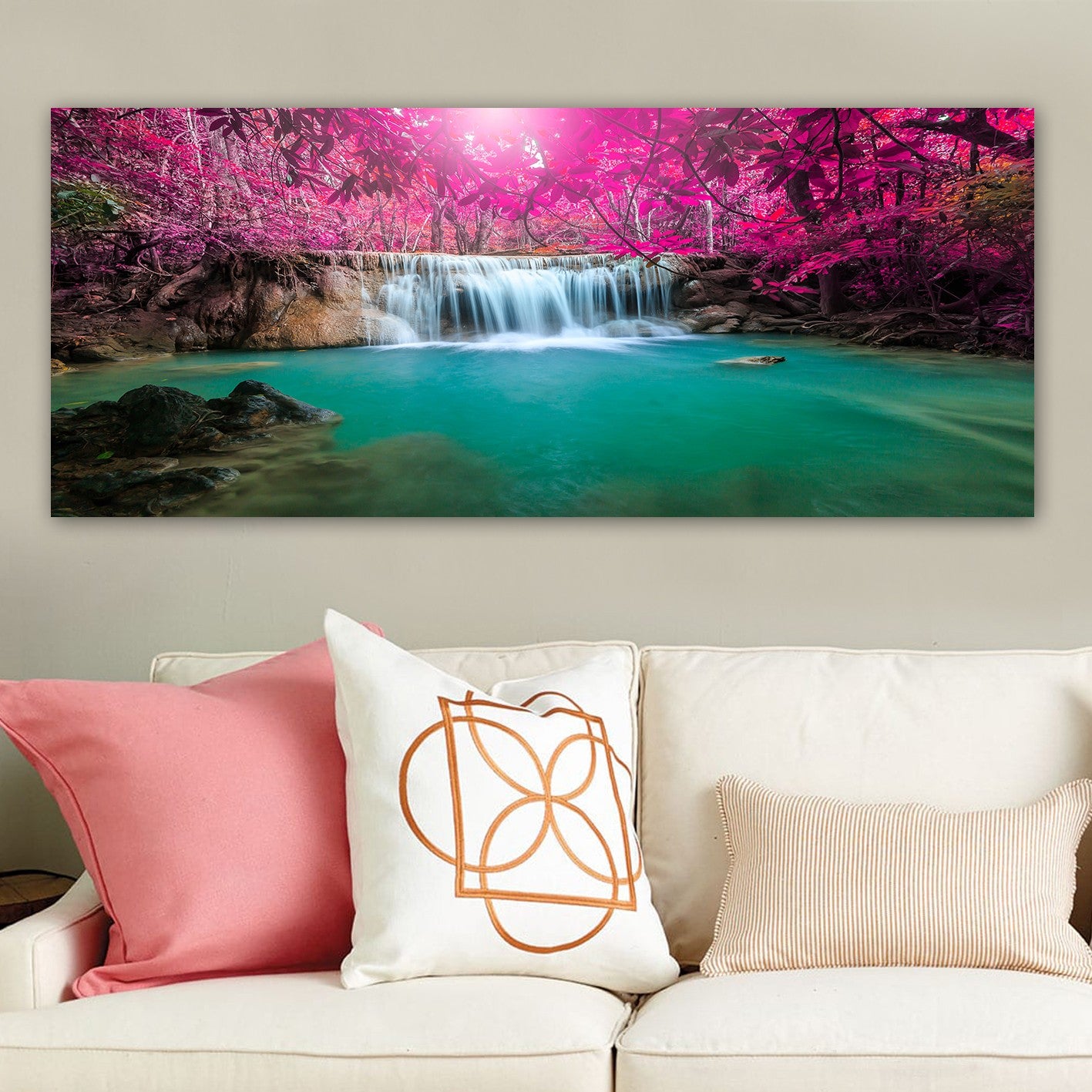 Quadro em Tela Decorativo Multicolor 50x120 cm – 100% Canvas com Moldura de Madeira 3 cm