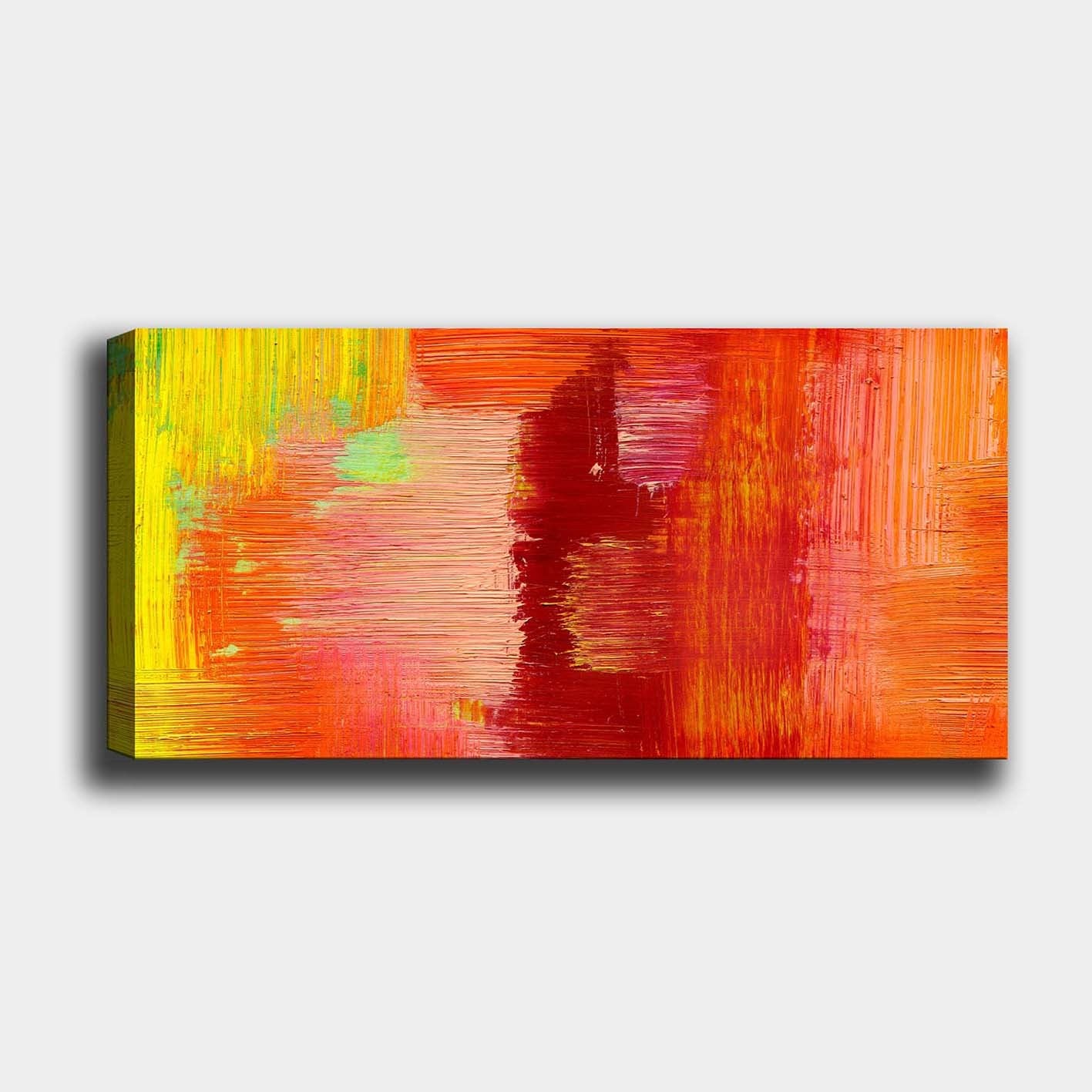 Impressionante pintura decorativa em tela, 50 x 120 cm | 100% tela, 100% moldura de madeira (3 cm de espessura) | Perfeito para amantes de decoração e arte