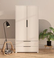 Guarda-roupa – 90 cm x 183 cm x 45 cm – Branco – Aglomerado revestido de melamina