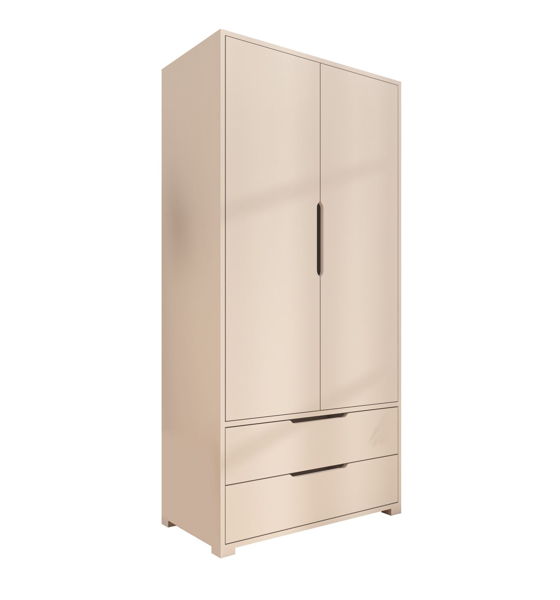 Guarda-roupa – 90 cm x 183 cm x 45 cm – Branco – Aglomerado revestido de melamina