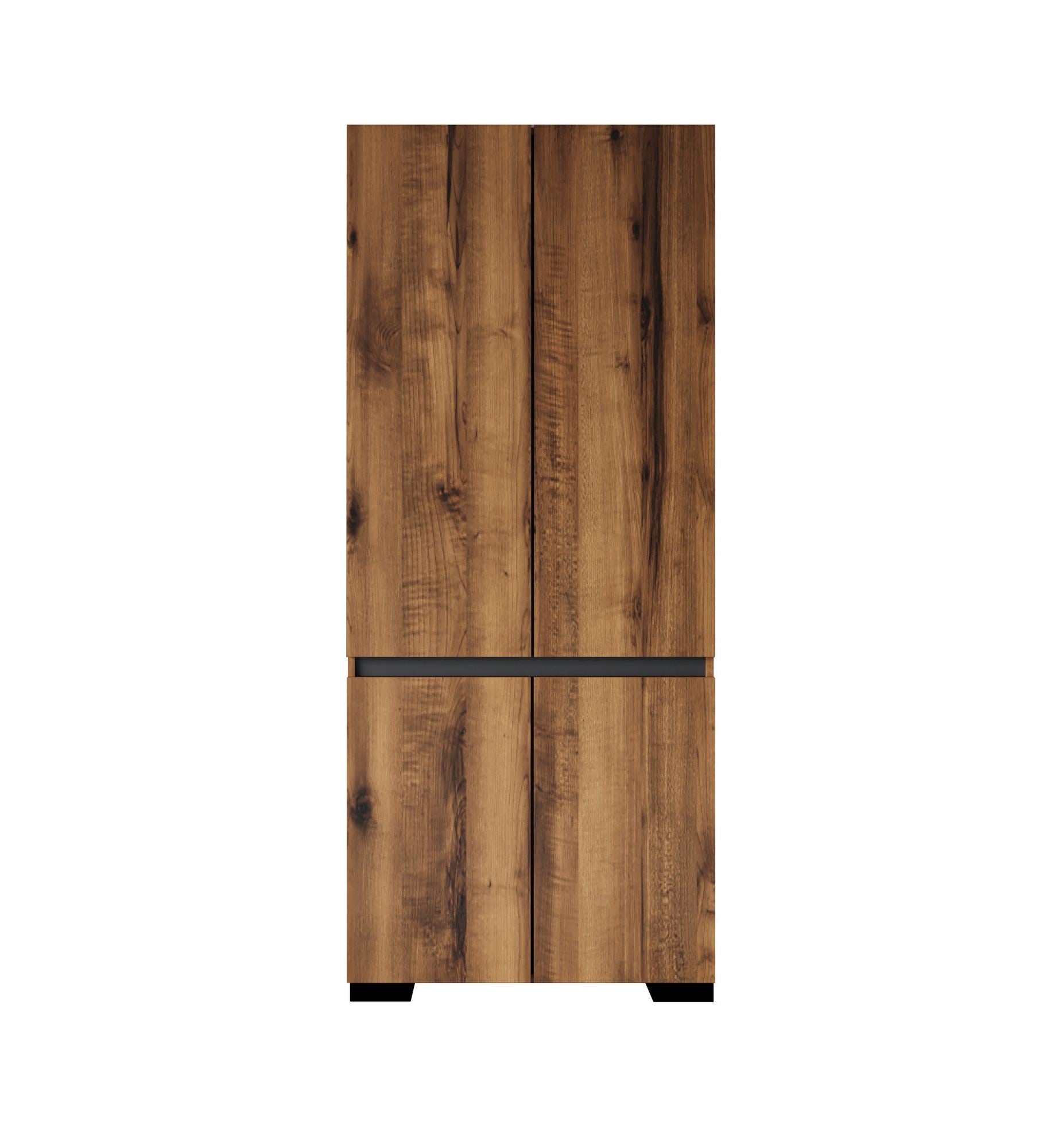 Guarda-roupa – 90 cm x 210 cm x 45 cm – Nogueira e Antracite – Aglomerado