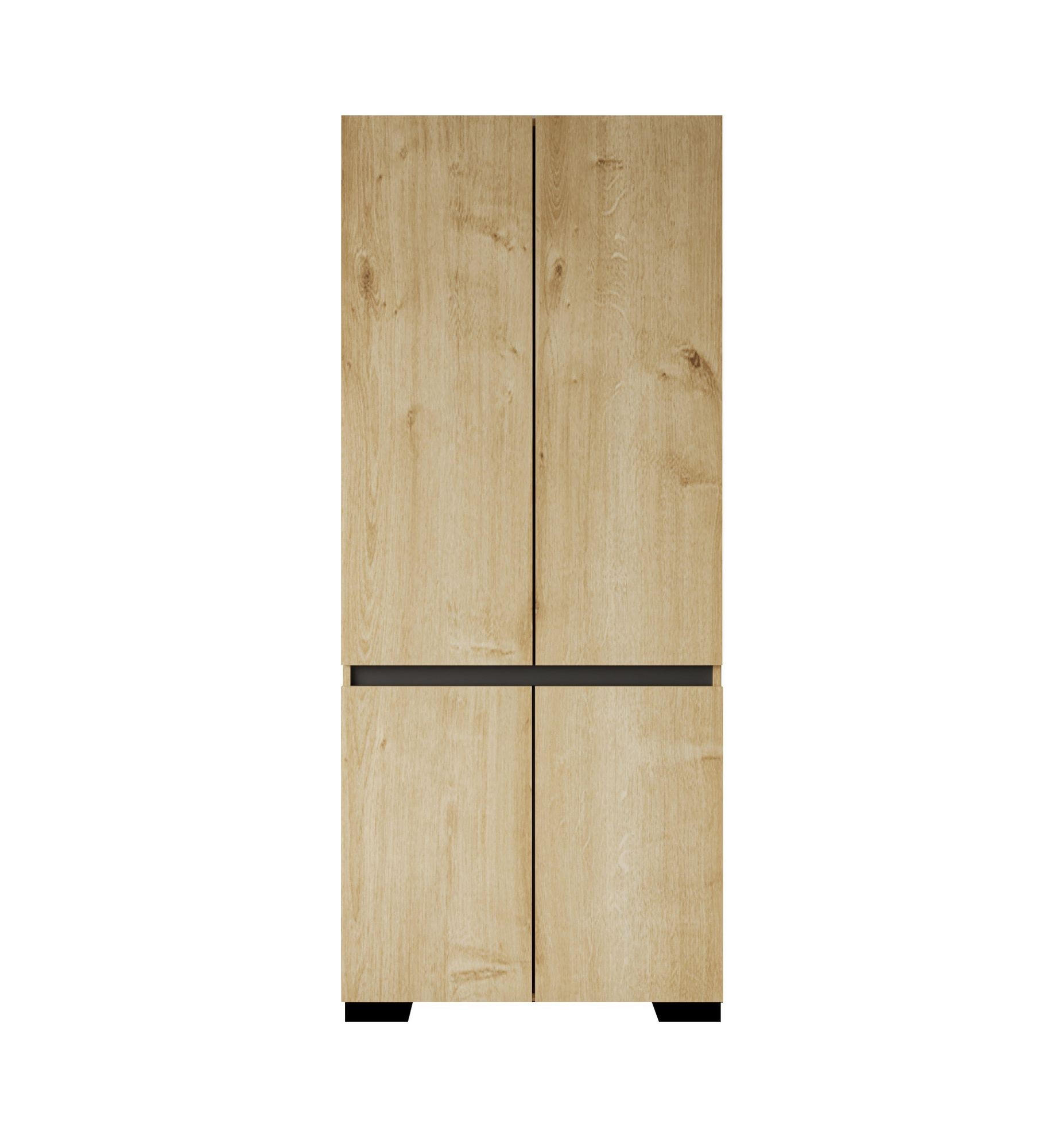 Guarda-roupa – 90 cm x 210 cm x 52 cm – Carvalho Safira e Antracite – Aglomerado com melamina