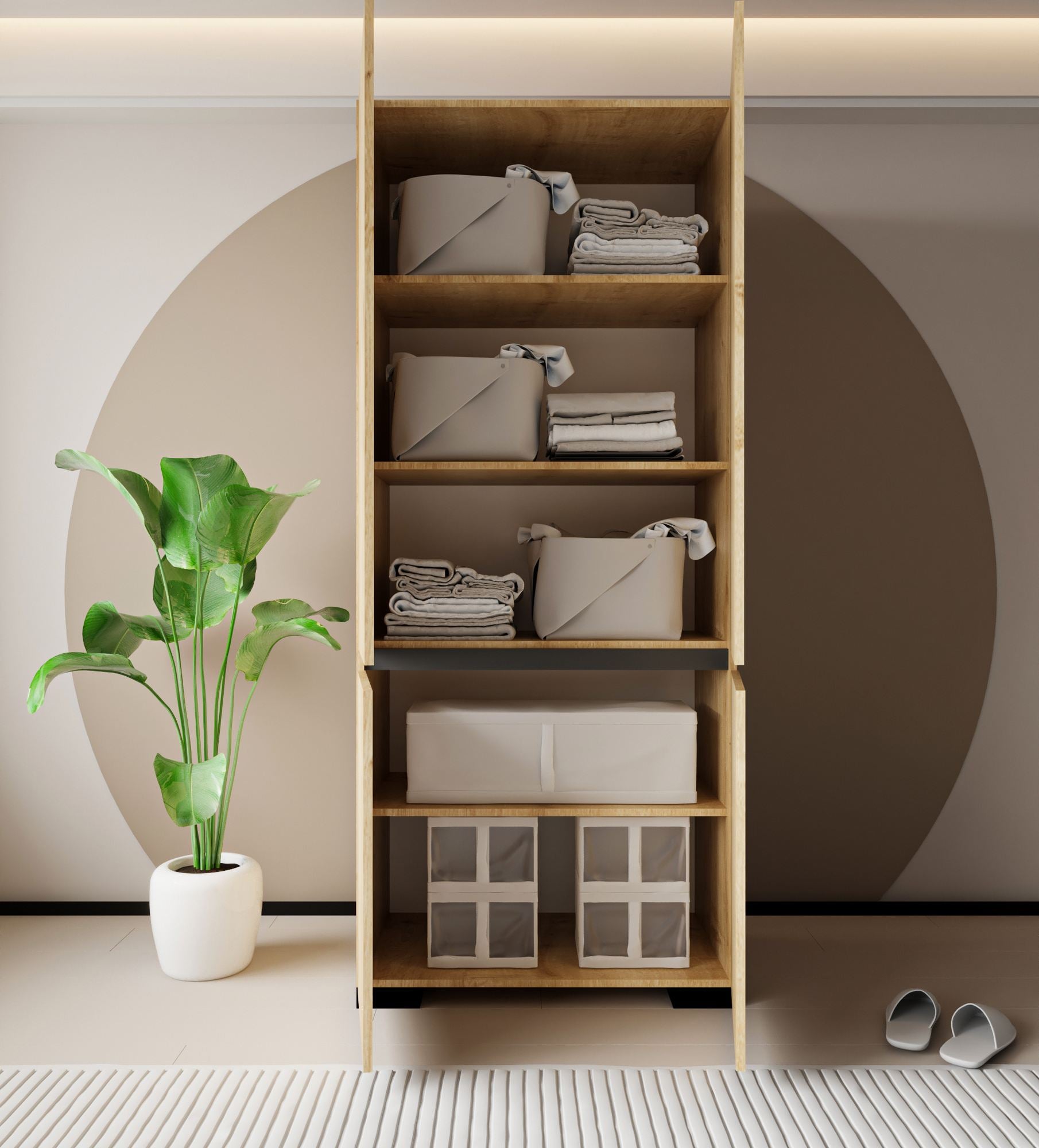 Guarda-roupa 90cm – Carvalho Safira e Antracite – Aglomerado