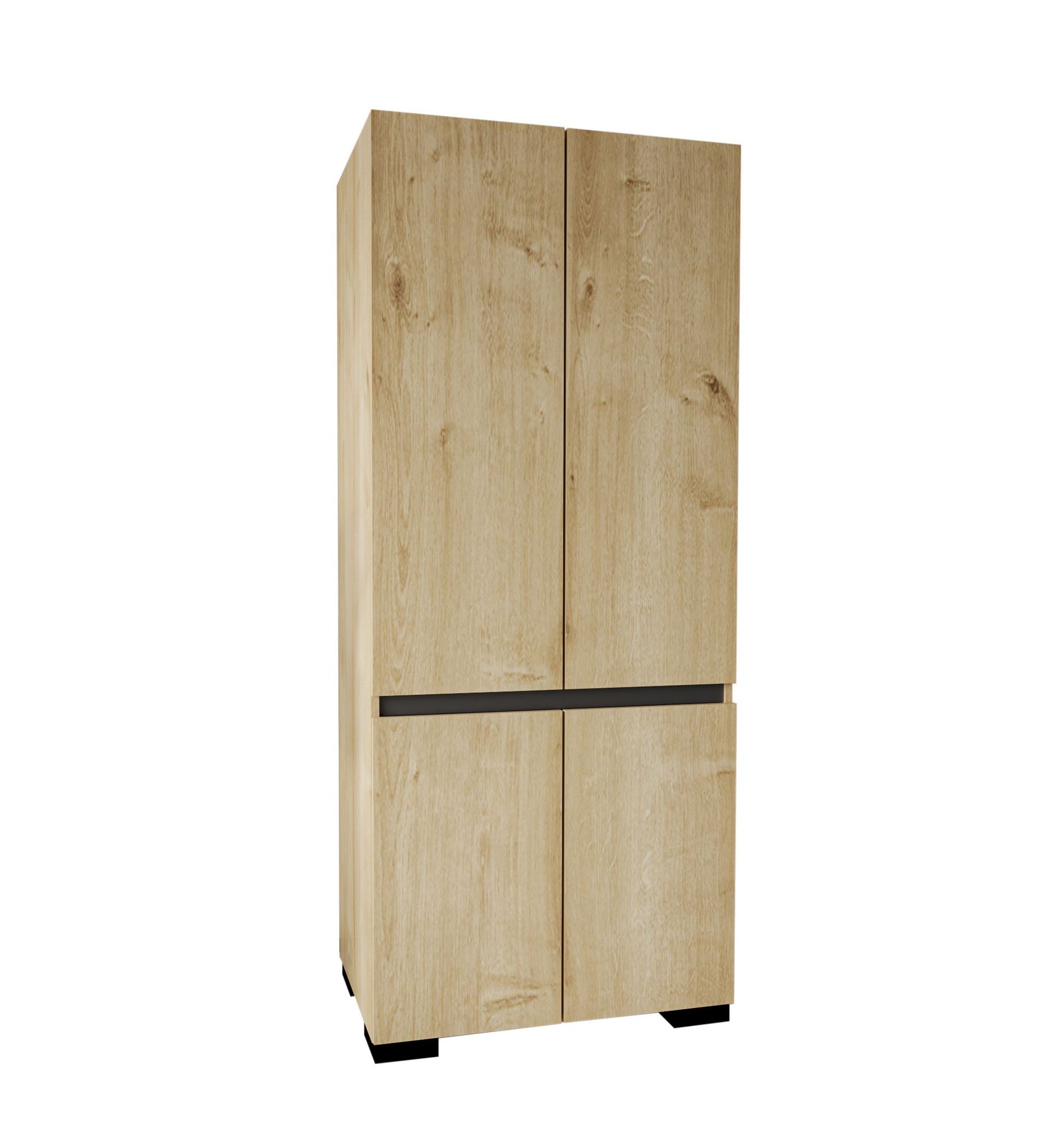 Guarda-roupa 90cm – Carvalho Safira e Antracite – Aglomerado