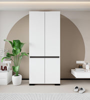 Guarda-roupa – 90 cm x 210 cm x 52 cm – Branco e Antracite – Aglomerado revestido com melamina