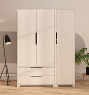 Guarda-roupa – 137 cm x 183 cm x 45 cm – Branco – Aglomerado revestido de melamina