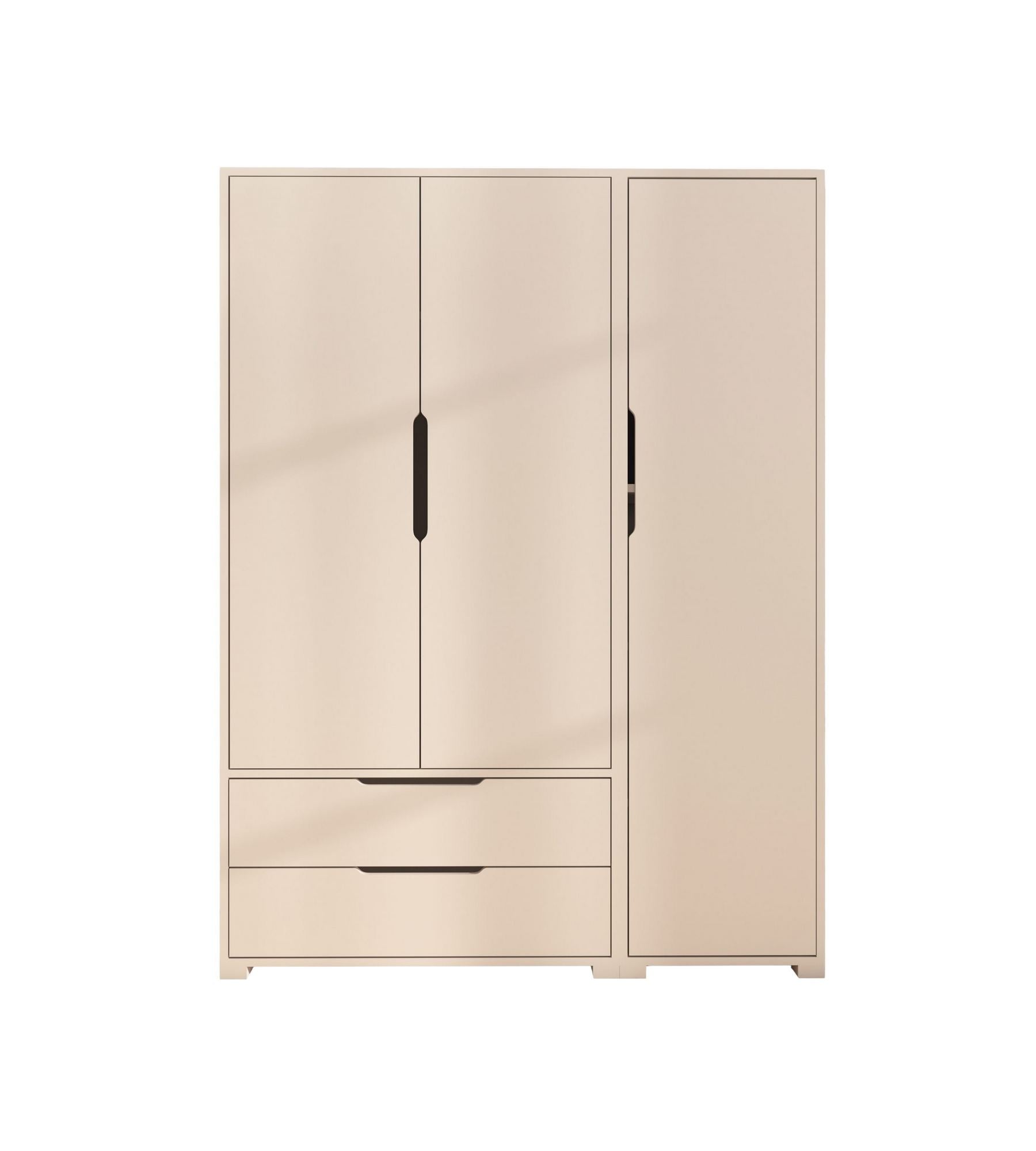 Guarda-roupa – 137 cm x 183 cm x 45 cm – Branco – Aglomerado revestido de melamina