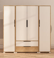 Guarda-roupa – 184 cm x 183 cm x 45 cm – Branco – Aglomerado revestido de melamina