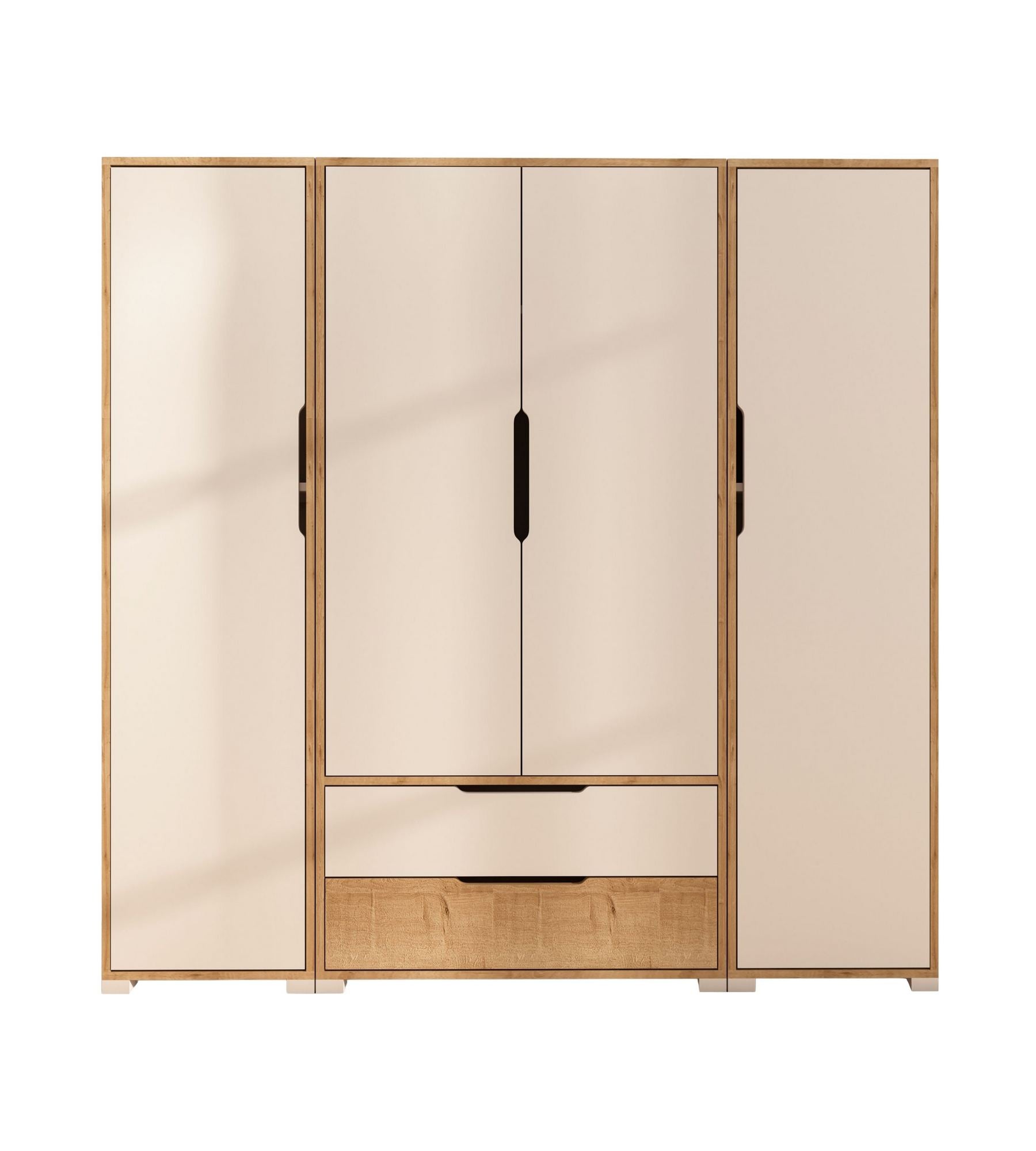 Guarda-roupa – 184 cm x 183 cm x 45 cm – Branco – Aglomerado revestido de melamina