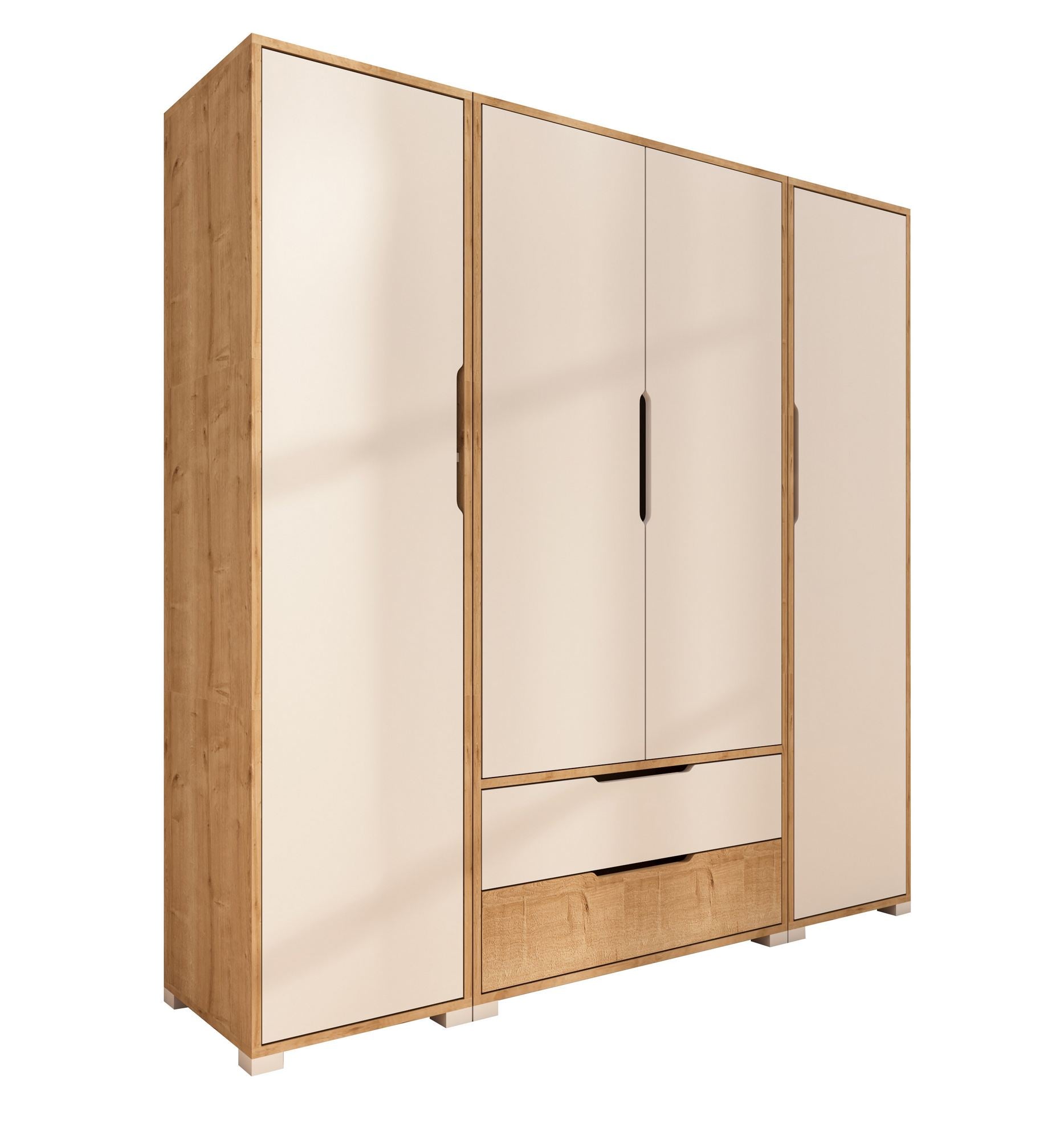 Guarda-roupa – 184 cm x 183 cm x 45 cm – Branco – Aglomerado revestido de melamina