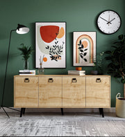Aparador Modern – 180cm x 80cm x 45cm – Carvalho Safira – Aglomerado