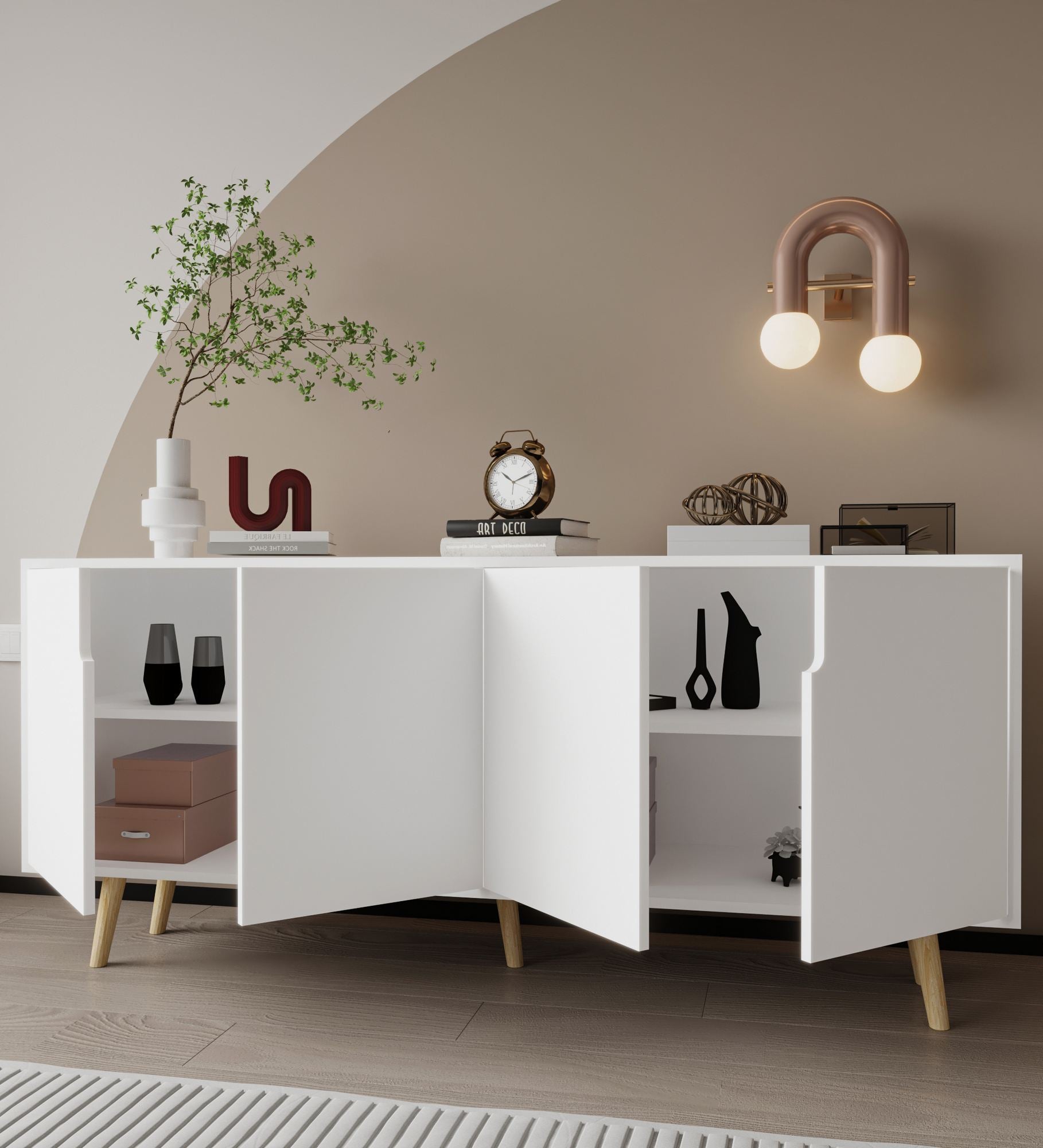 Aparador – 180 cm – Branco – Aglomerado