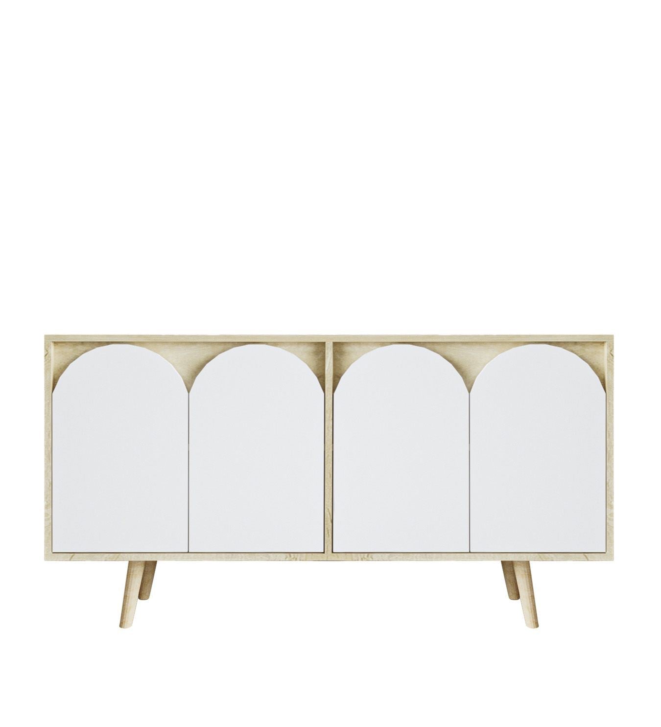 Aparador – 150cm – Carvalho Safira e Branco – Aglomerado com melamina