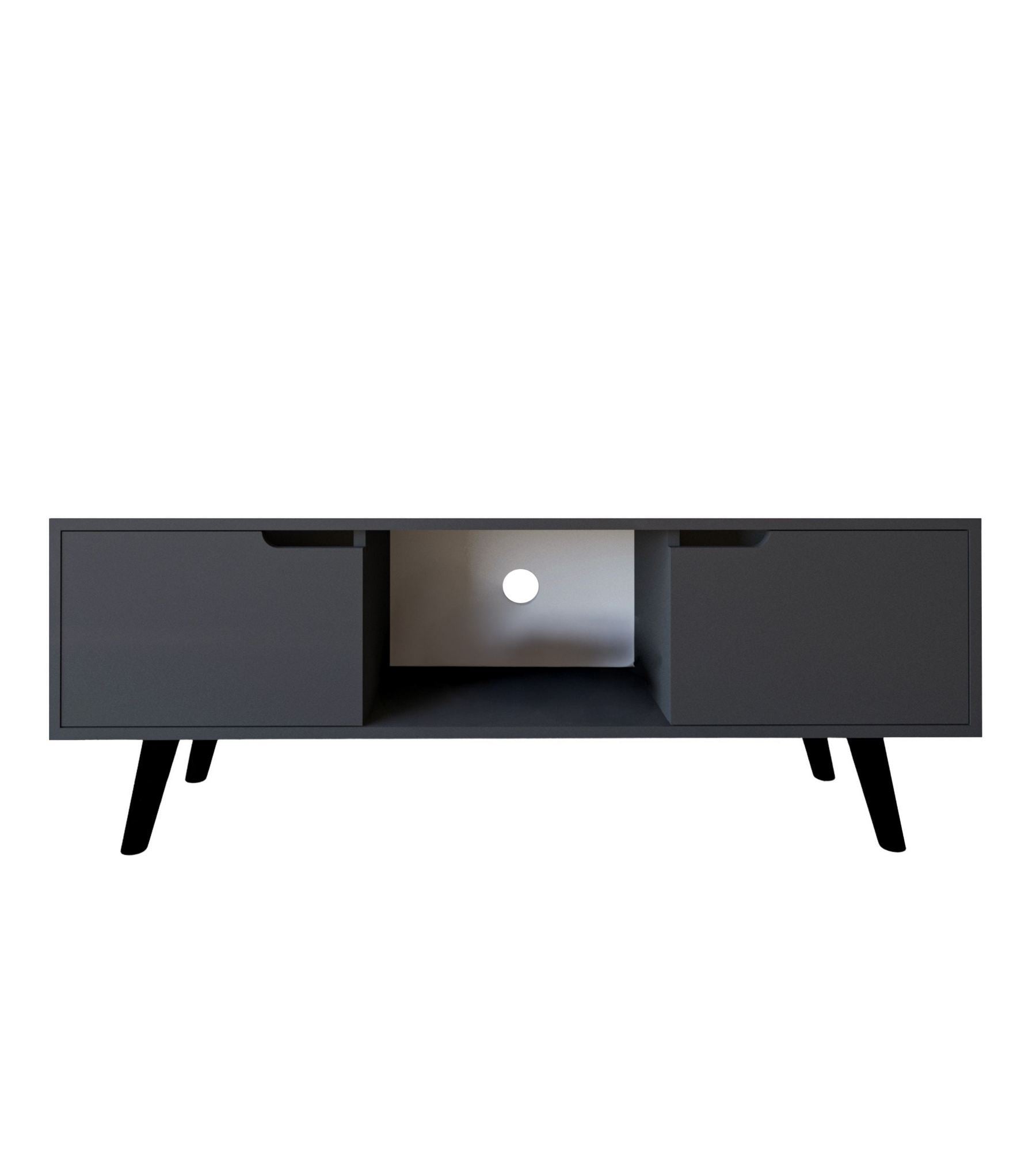 Móvel de TV – 139,7 cm x 53 cm x 53 cm – Antracite – Aglomerado