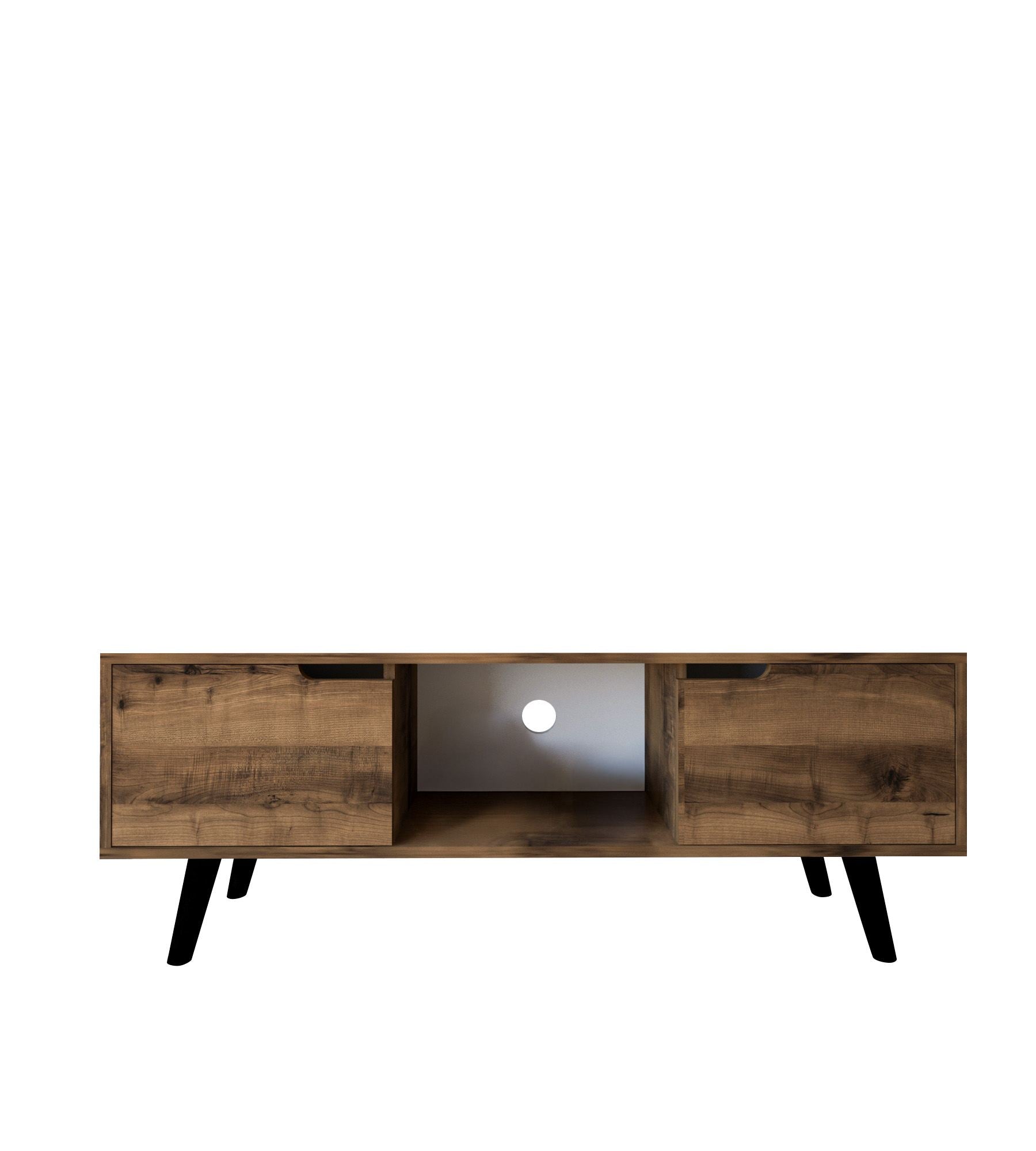 Móvel de TV – 139,7 cm x 53 cm x 53 cm – Nogueira – Aglomerado com melamina