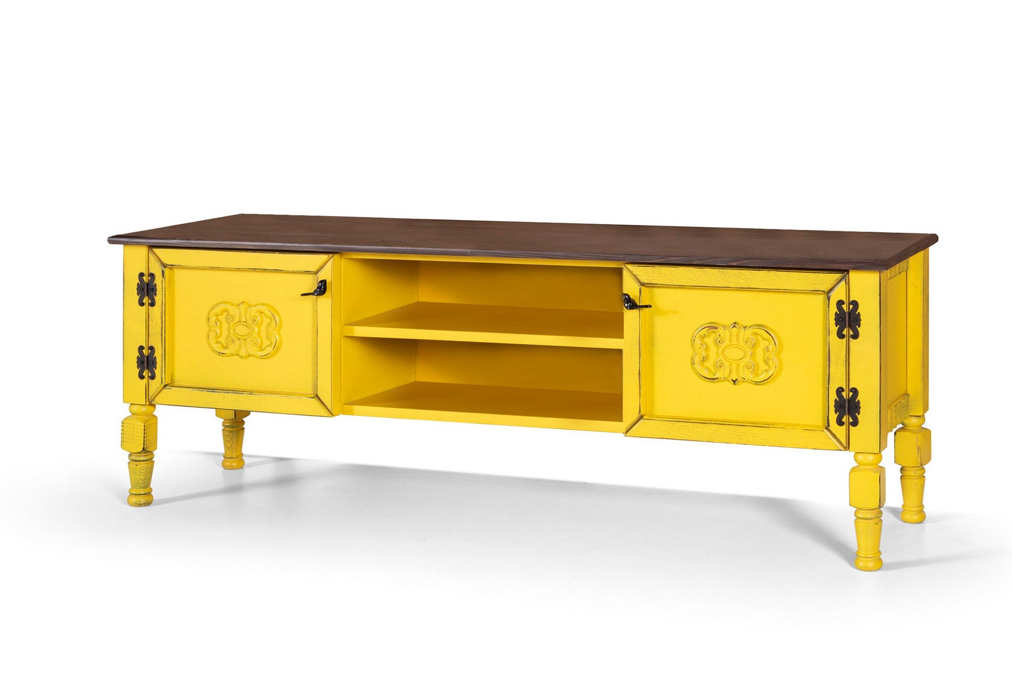 Móvel de TV – 150 cm x 40 cm x 50 cm – Amarelo – MDF