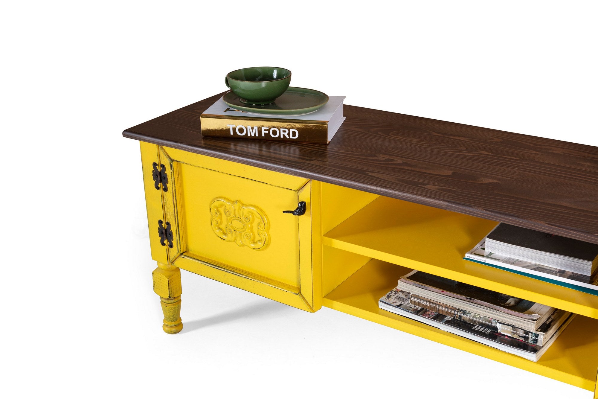 Móvel de TV – 150 cm x 40 cm x 50 cm – Amarelo – MDF