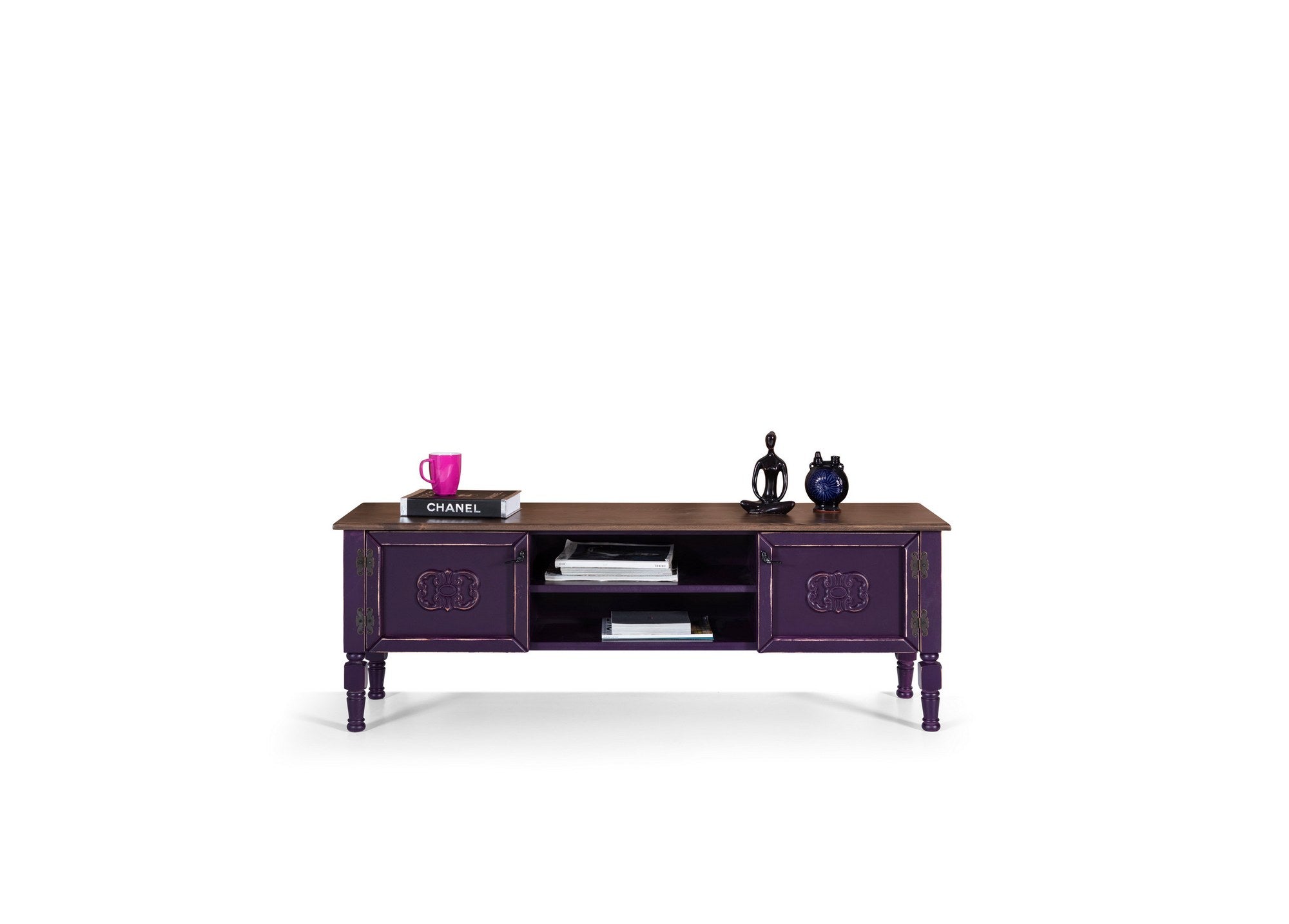 Móvel de TV - 150 cm x 40 cm x 50 cm - Roxo - MDF
