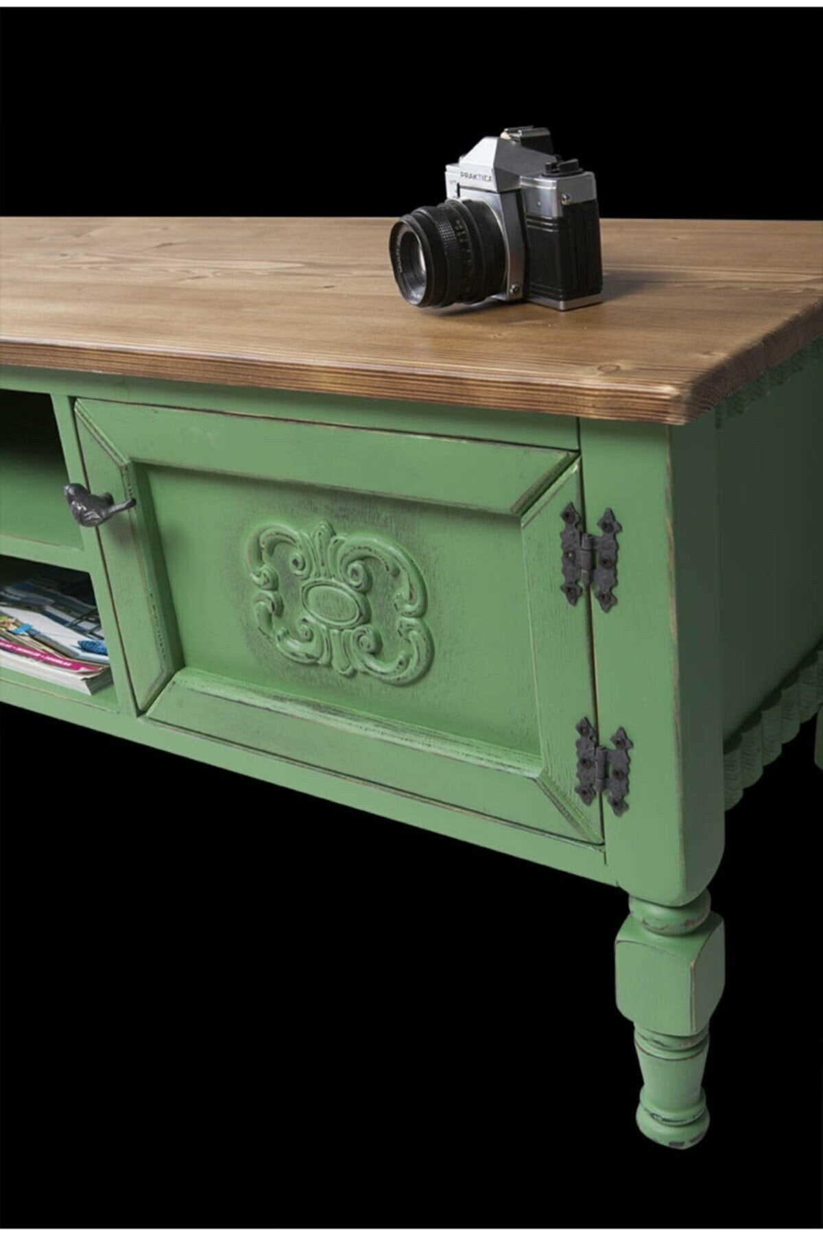 Móvel de TV – 150 cm x 40 cm x 50 cm – Verde claro – MDF
