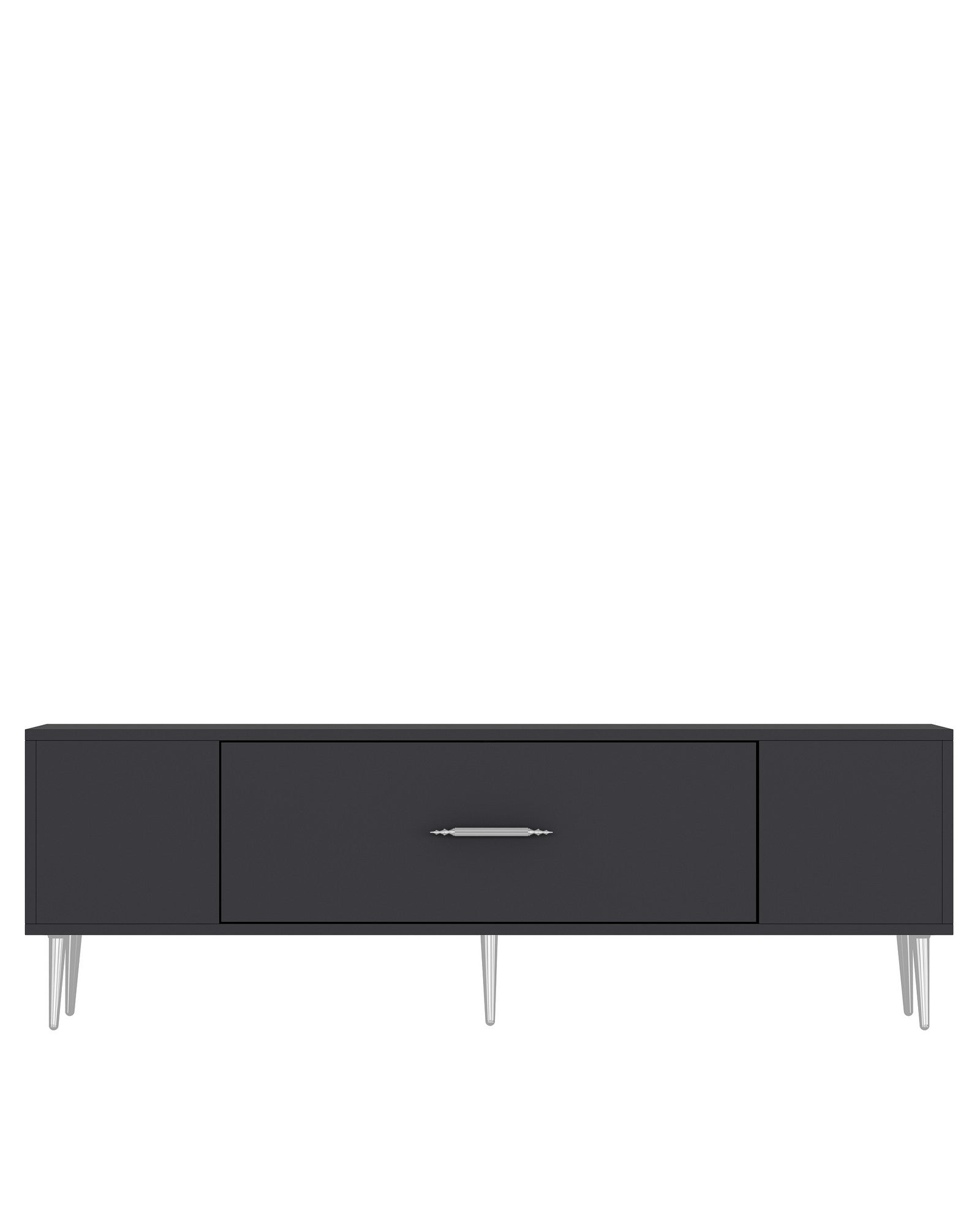 Móvel de TV – 150cm – Antracite e Prata – MDF