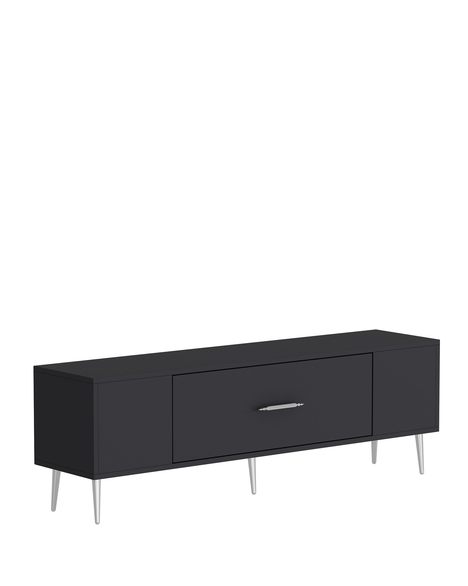 Móvel de TV – 150cm – Antracite e Prata – MDF